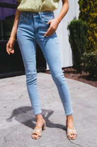 Skye High Rise Crop Skinny Jeans, Fragrant sold by North & Main Clothing Company
