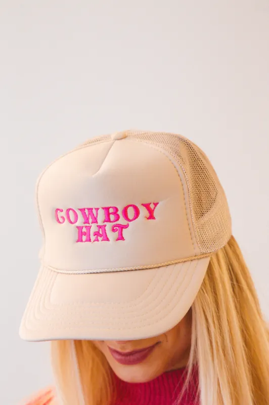Cowboy Hat Trucker Hat Cap, Tan sold by North & Main Clothing Company