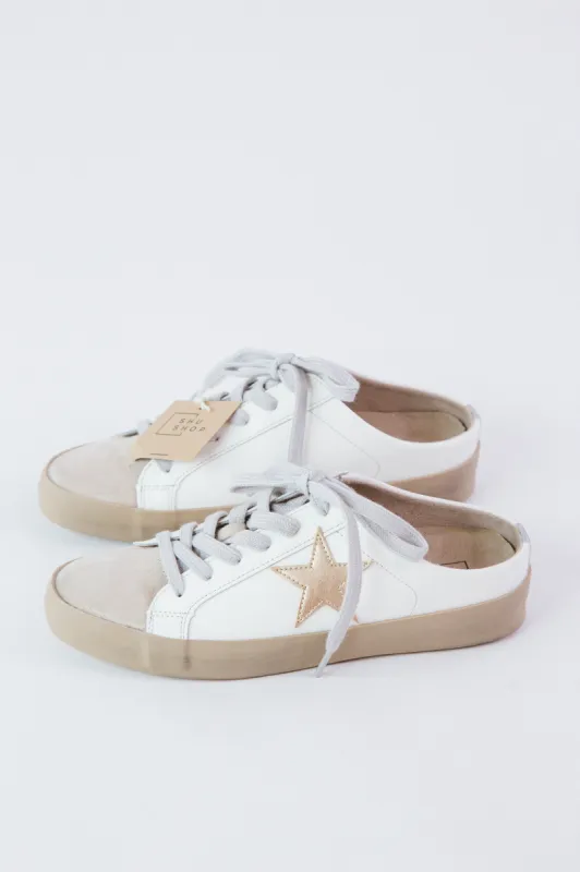 Polka Open Back Star Sneaker, Golden | ShuShop made by North & Main Clothing Company