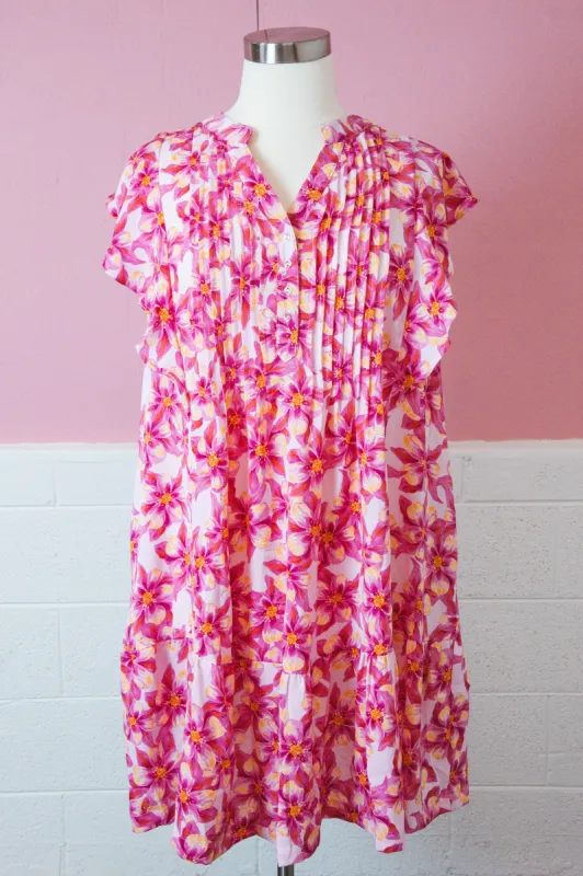 Sarah Pintuck Dress, Fuchsia/Pink | Plus Size sold by North & Main Clothing Company