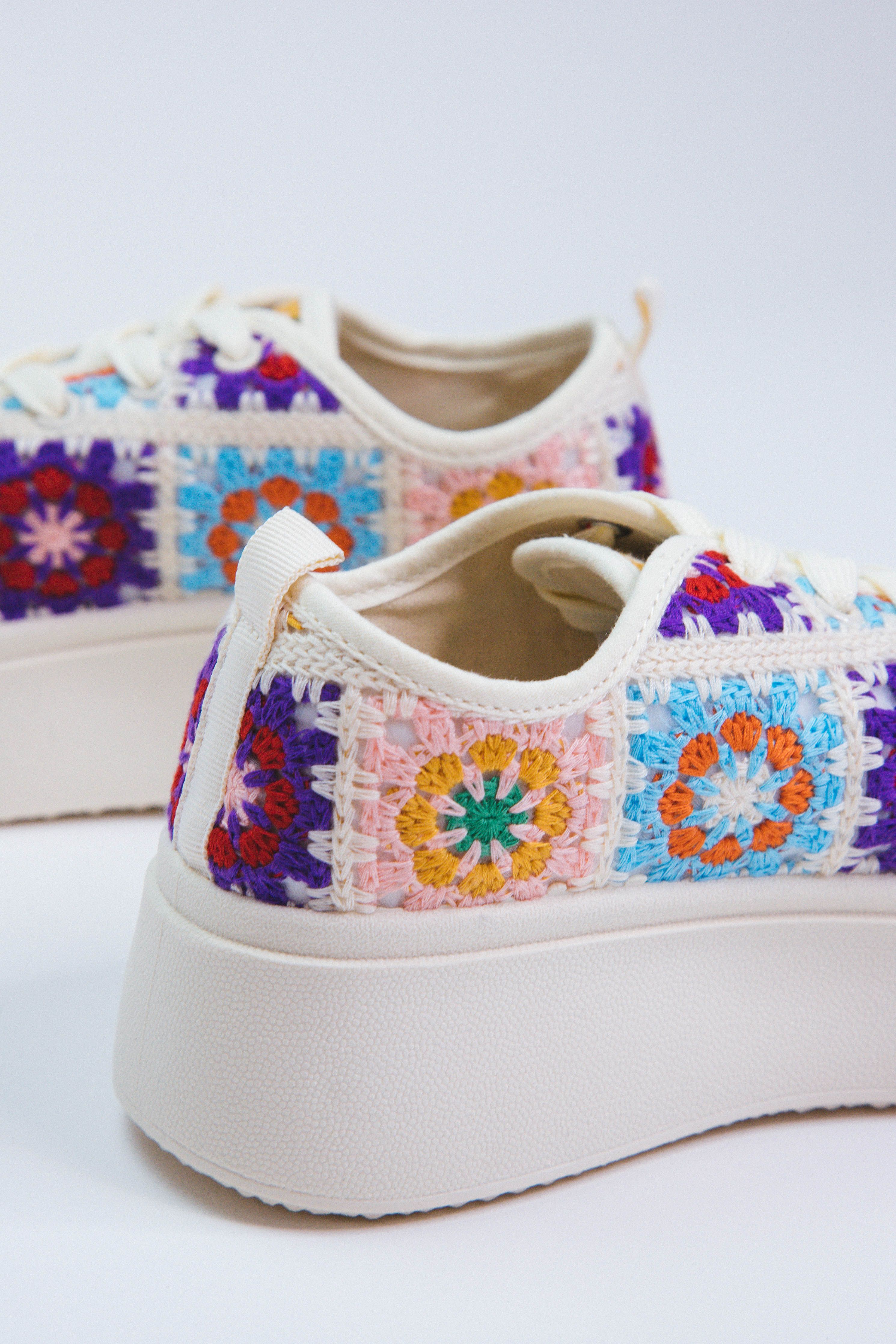 Rambling Crochet Platform Sneaker, Pink Multi | Dirty Landry sold by North & Main Clothing Company product image thumbnail 3