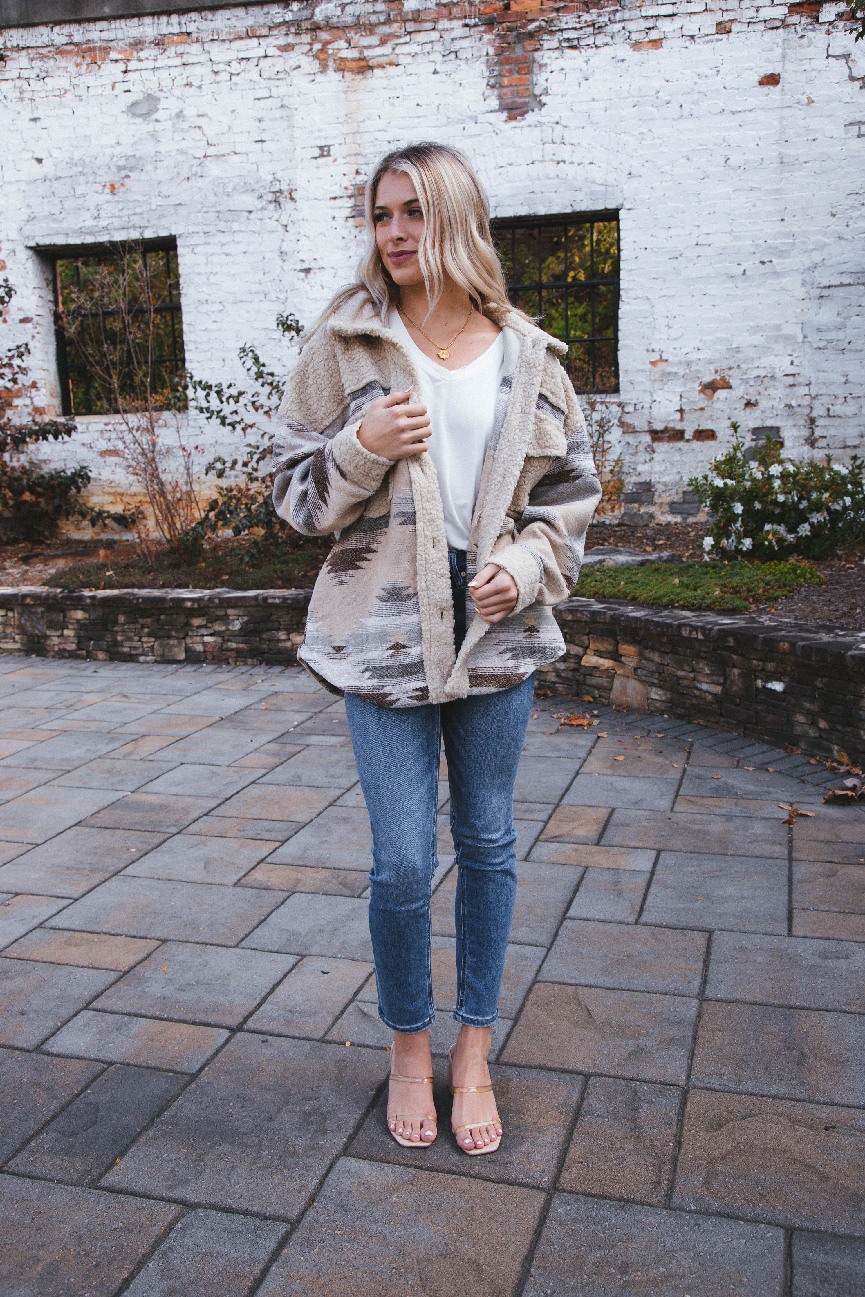Aztec Sherpa Jacket, Mocha Mix sold by North & Main Clothing Company product image thumbnail 3