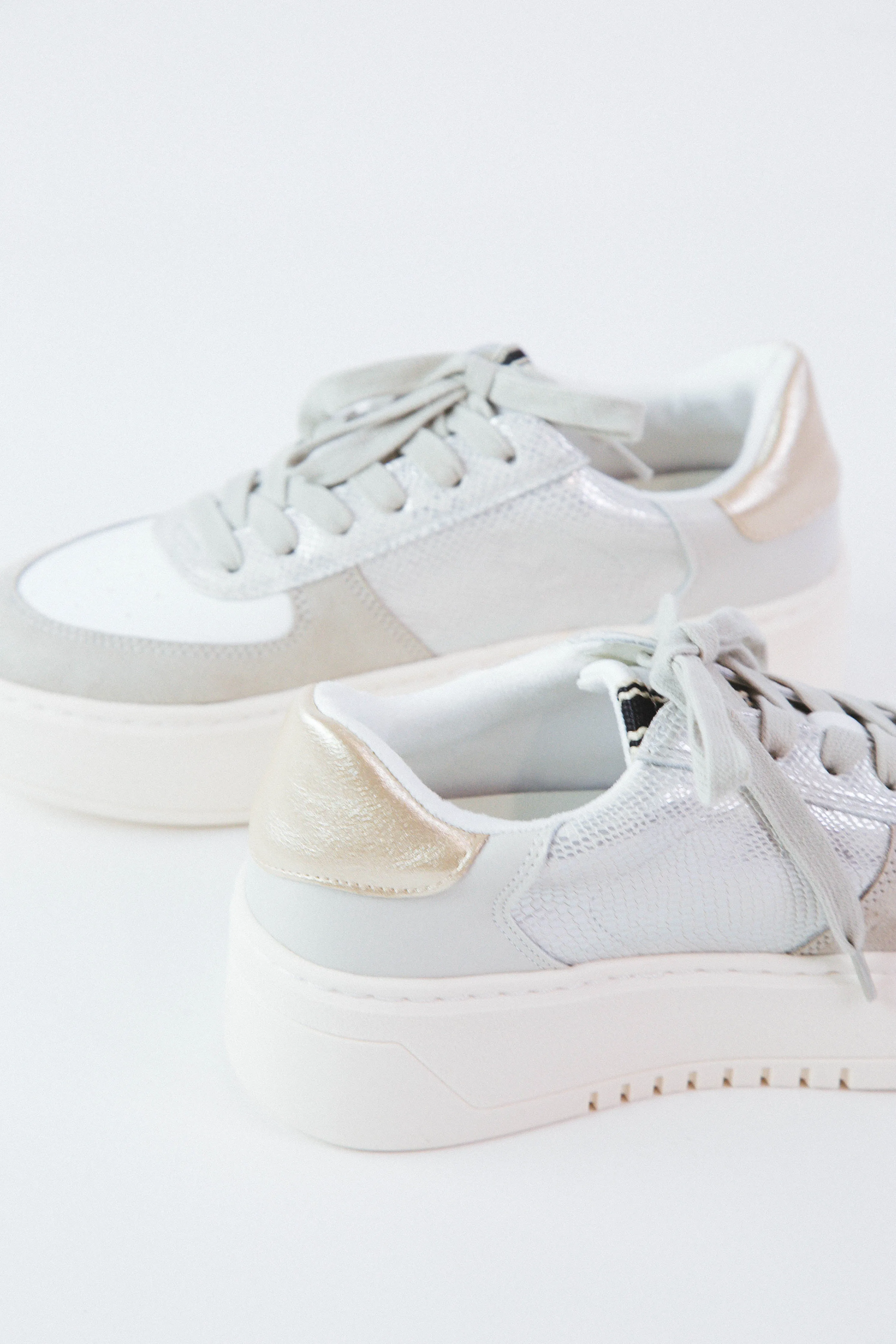 Shirley Retro Platform Sneaker, Silver Snake | ShuShop sold by North & Main Clothing Company product image thumbnail 2