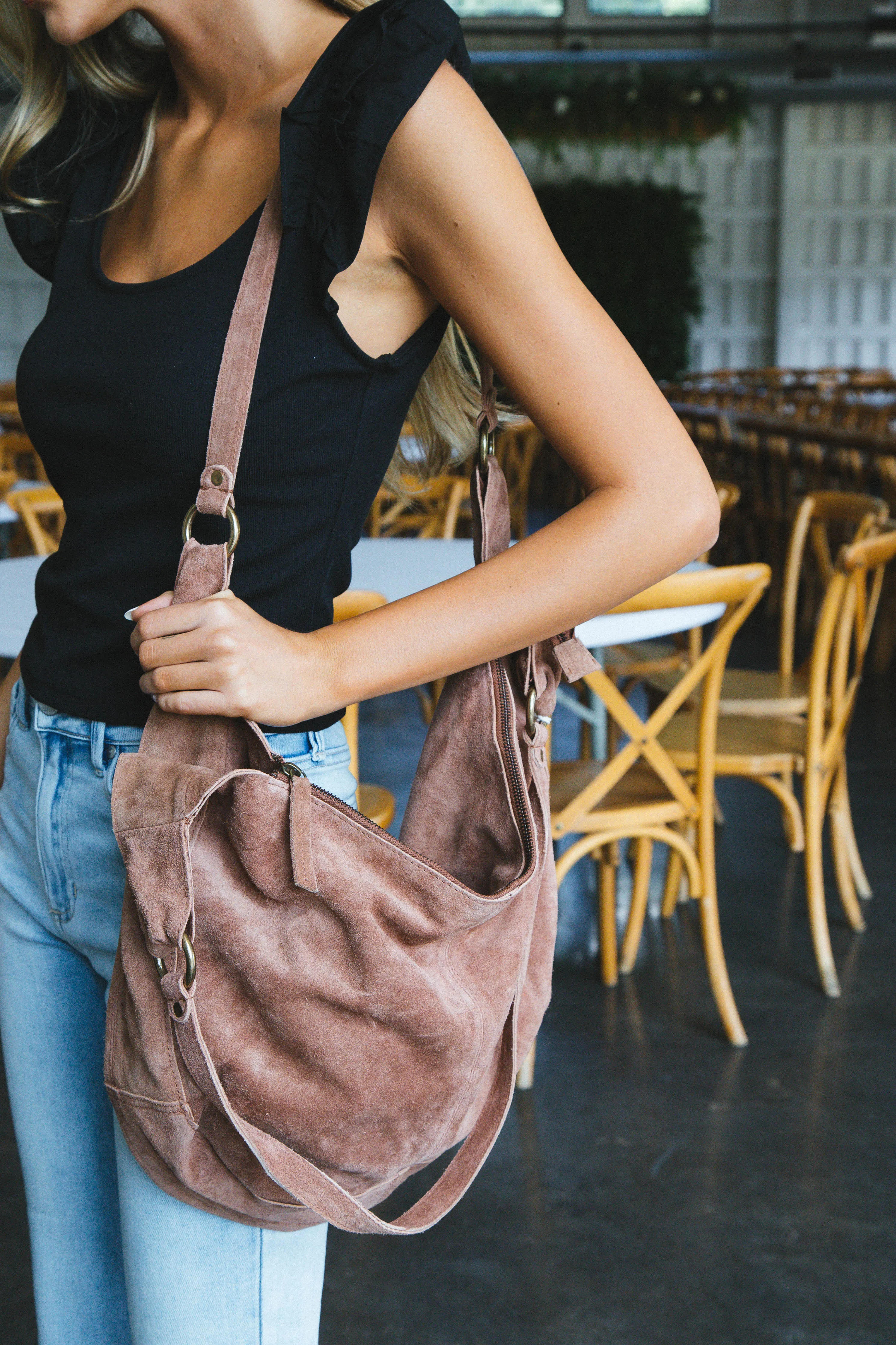 Roma Suede Tote, Rust | Free People sold by North & Main Clothing Company product image thumbnail 2