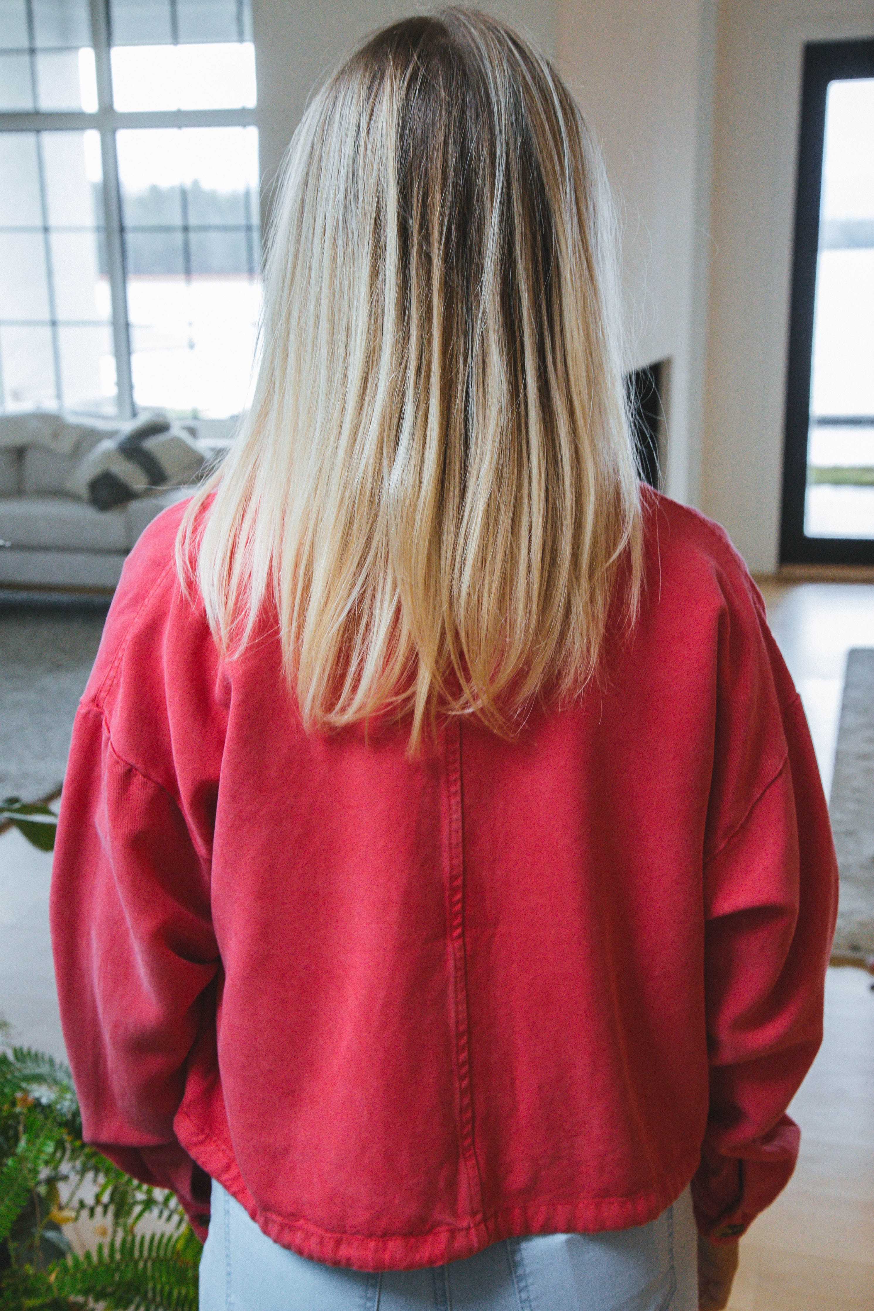 Elvera Drawstring Waist Jacket, Ruby | Velvet Heart sold by North & Main Clothing Company product image thumbnail 5