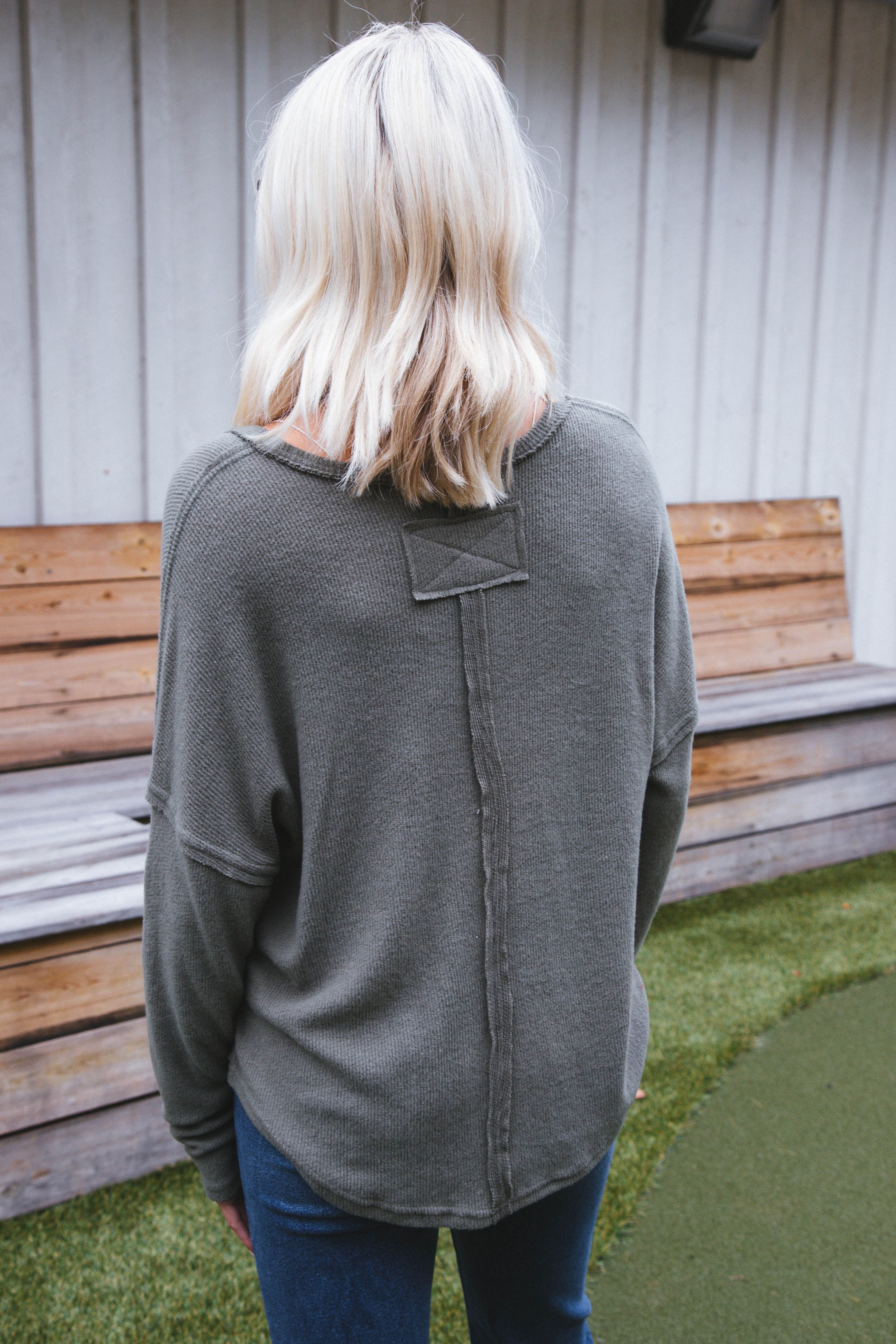 Ania Knit Top, Dark Olive sold by North & Main Clothing Company product image thumbnail 4