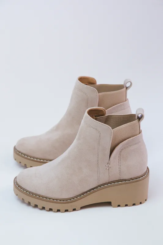 Rielle Lug Wedge Bootie, Desert | DV by Dolce Vita sold by North & Main Clothing Company