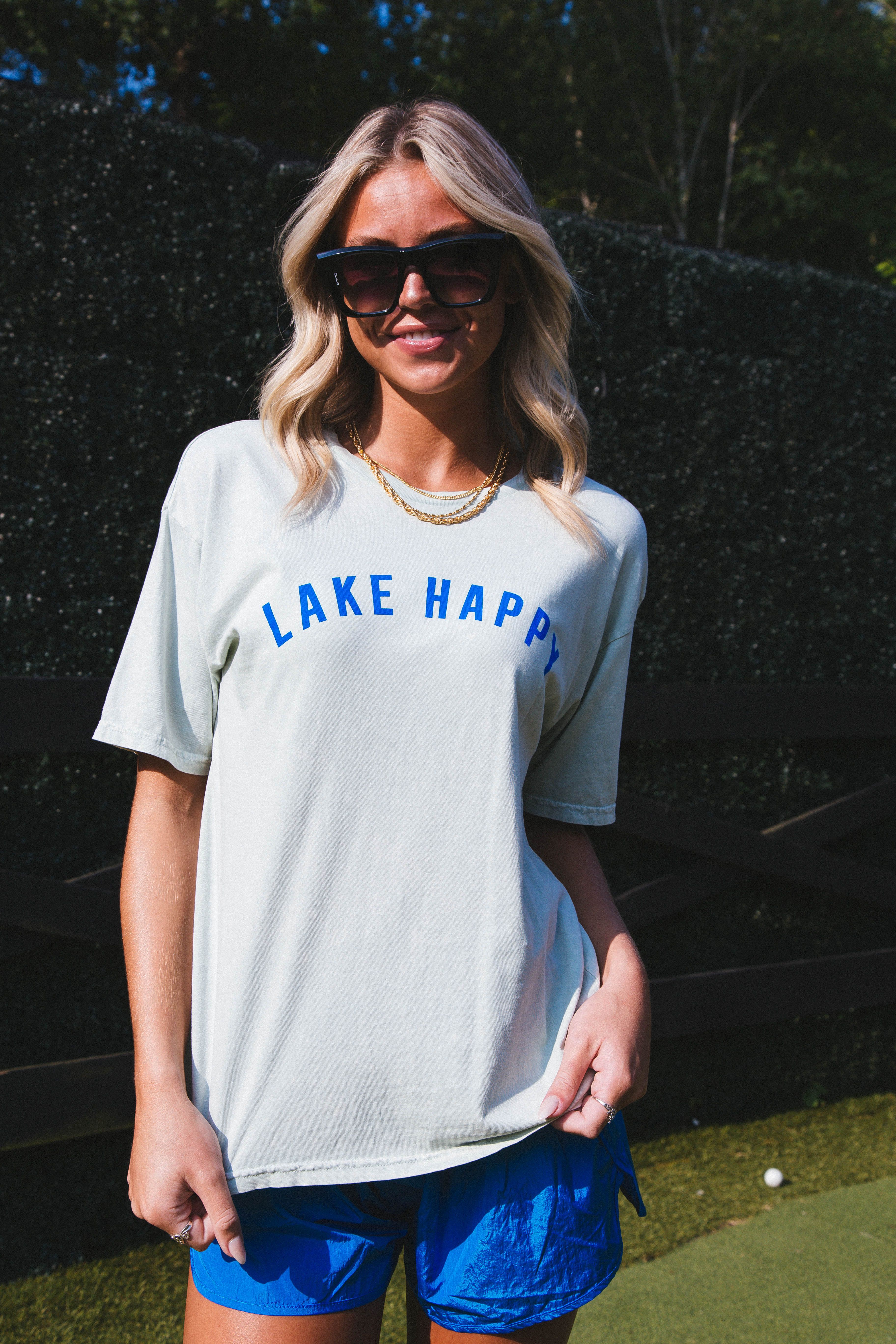 Lake Happy Graphic Tee, Sage sold by North & Main Clothing Company product image thumbnail 4