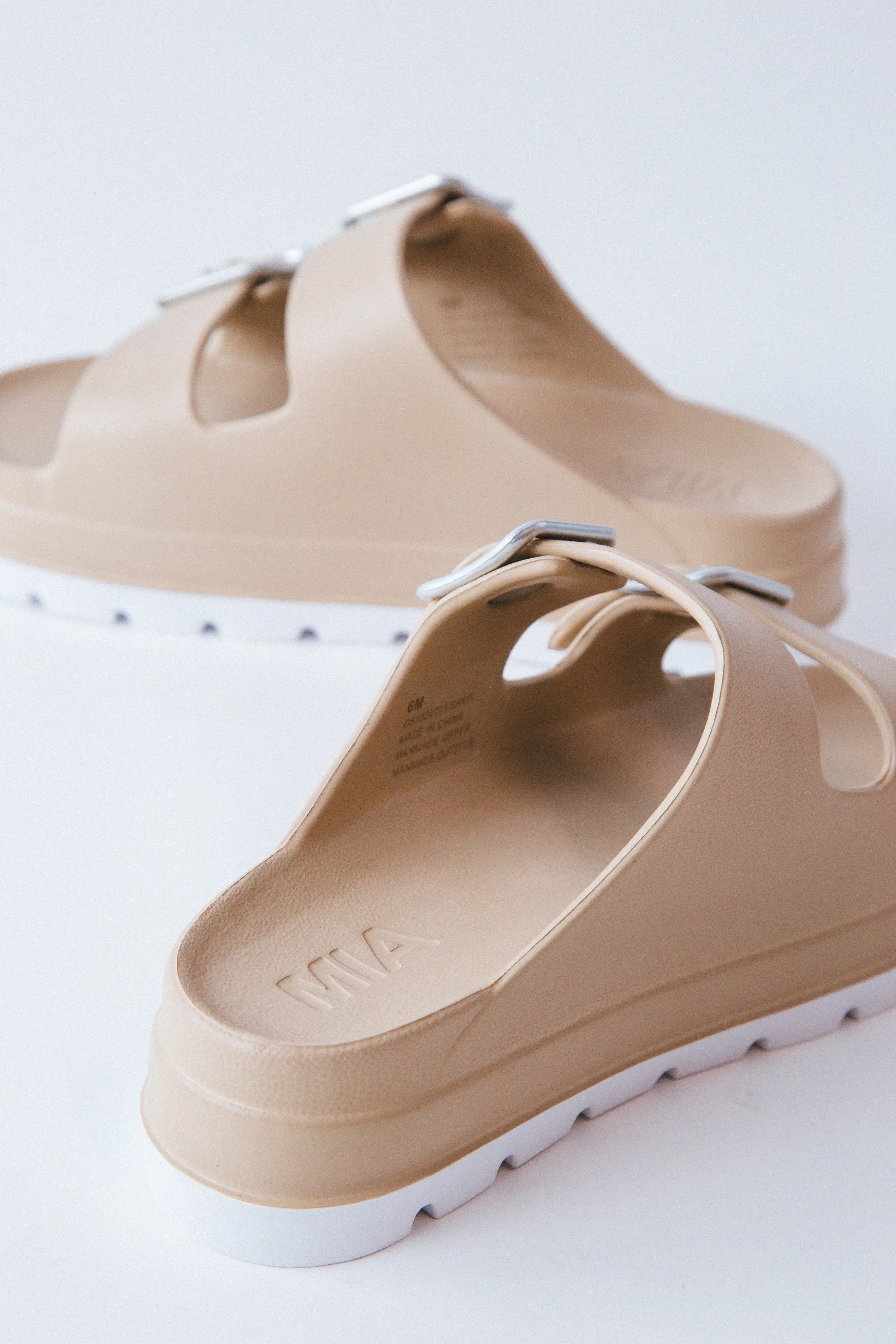 Santi Buckle Slide Flatform Sandal, Sand sold by North & Main Clothing Company product image thumbnail 2