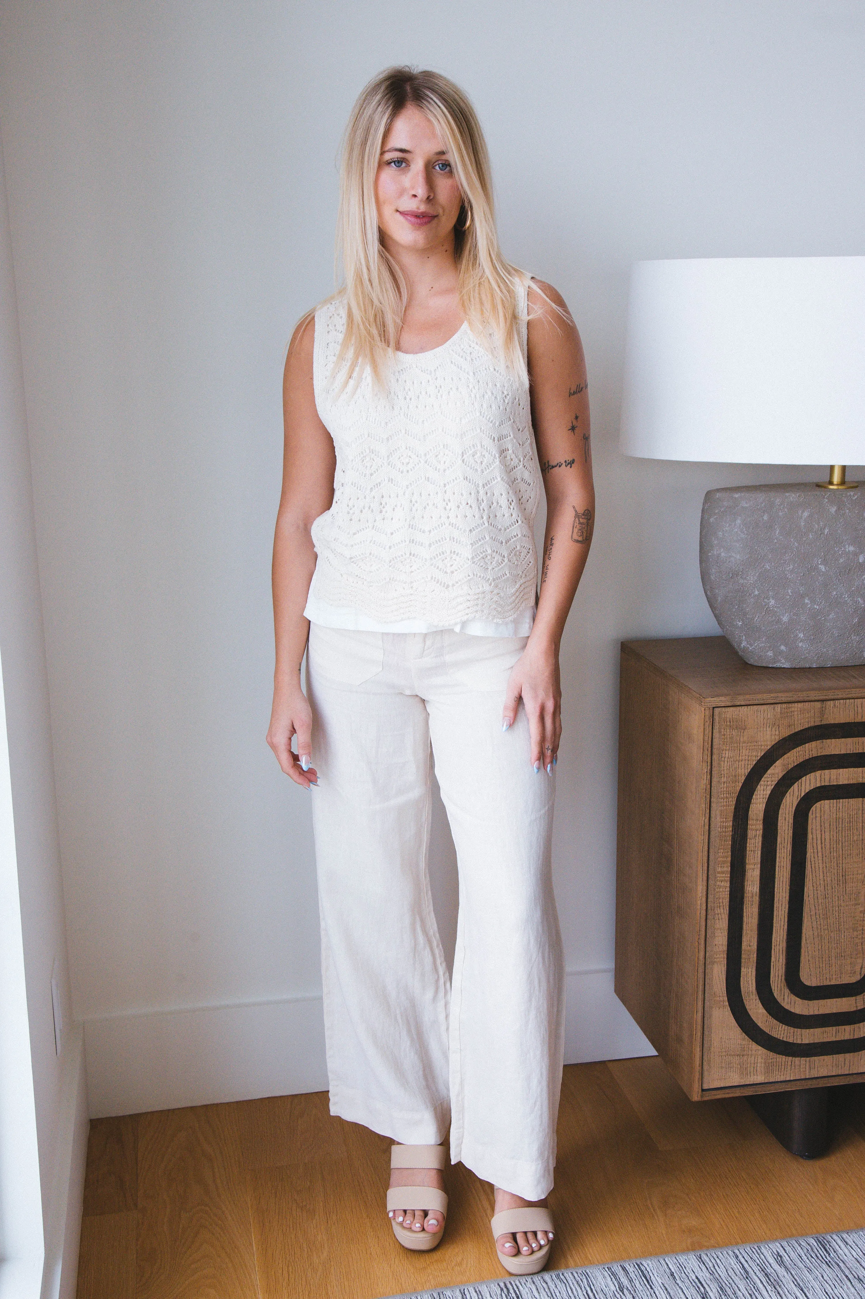 The Linen Marine Wide Leg Pant, Birch | Sanctuary sold by North & Main Clothing Company product image thumbnail 5