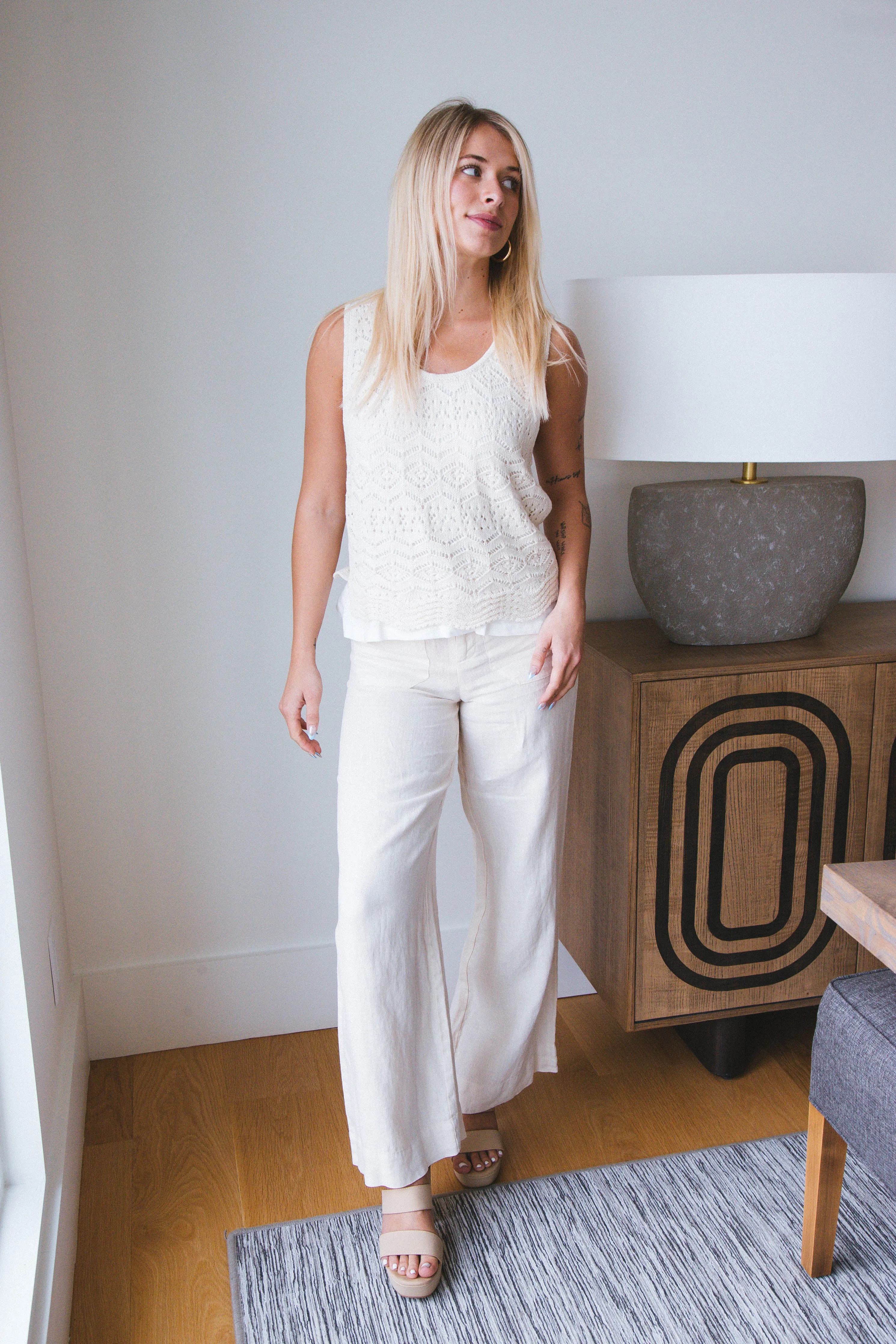 The Linen Marine Wide Leg Pant, Birch | Sanctuary sold by North & Main Clothing Company product image thumbnail 4