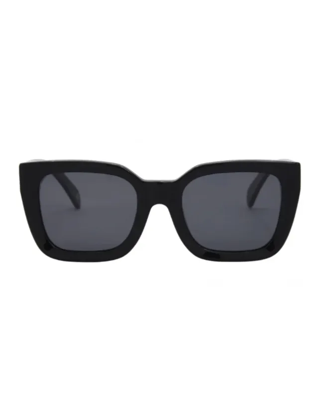 Alden Polarized Lens Sunglasses, Black/Smoke | I-SEA sold by North & Main Clothing Company