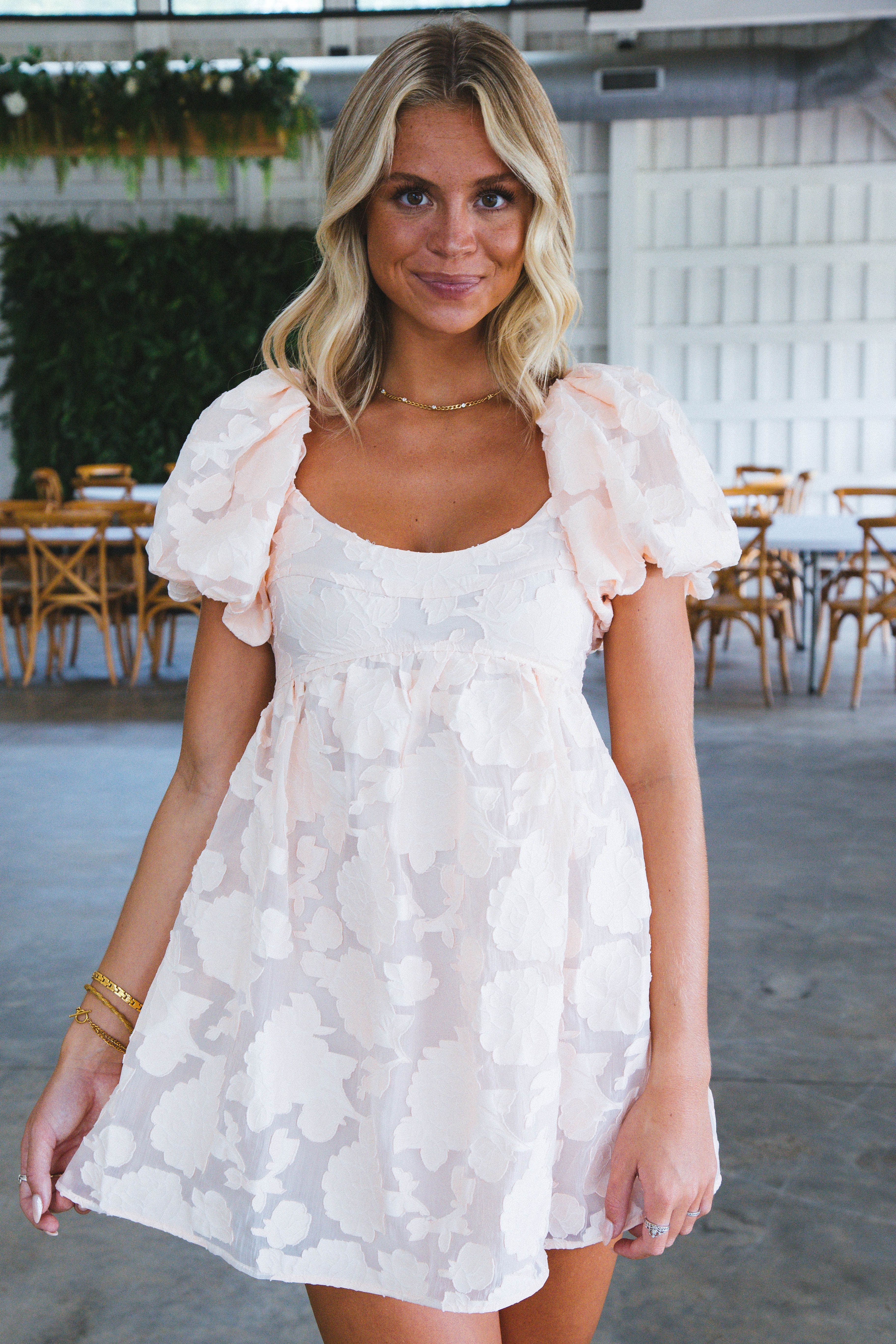 Florence Floral Mini Dress, Blush sold by North & Main Clothing Company