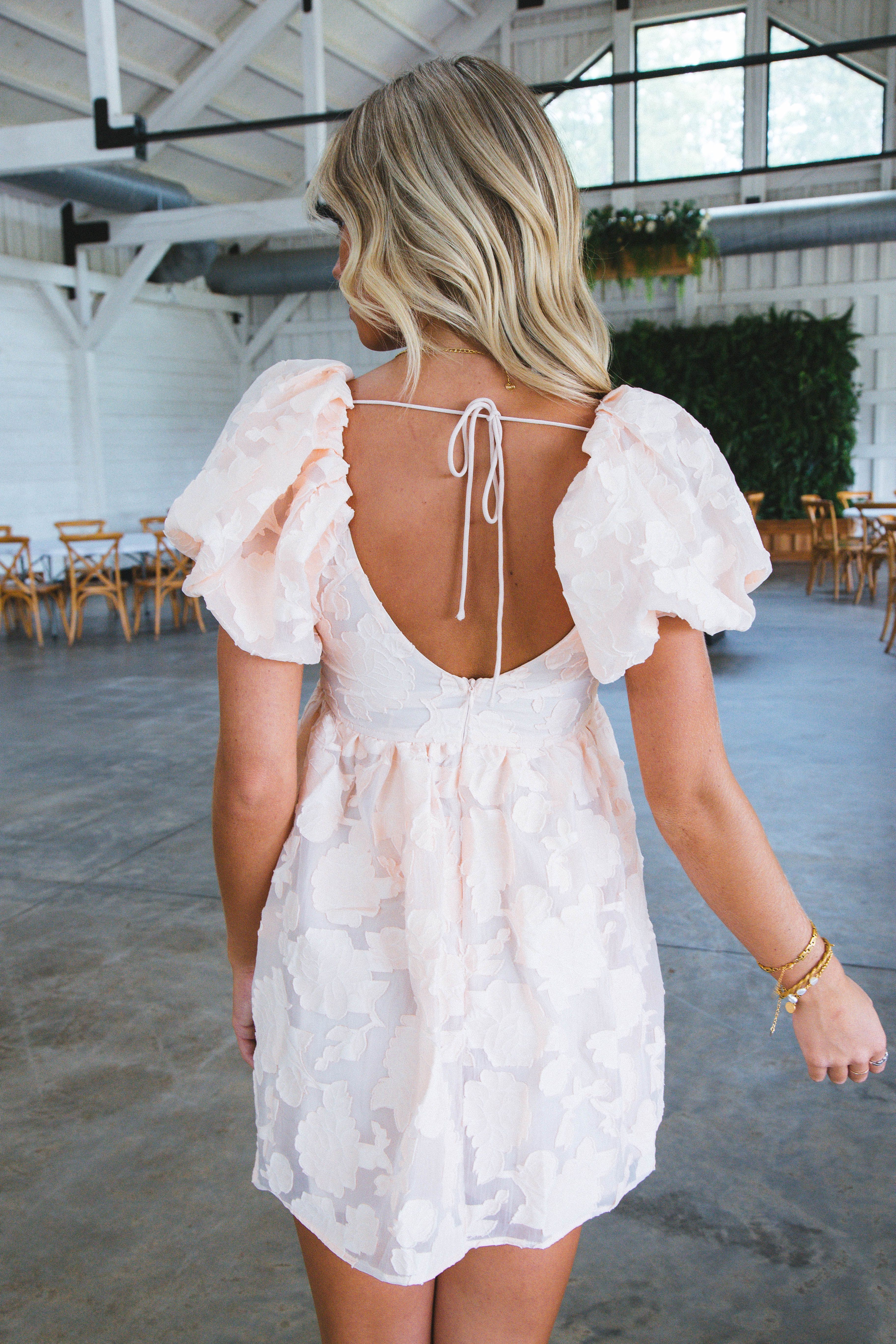 Florence Floral Mini Dress, Blush sold by North & Main Clothing Company product image thumbnail 5