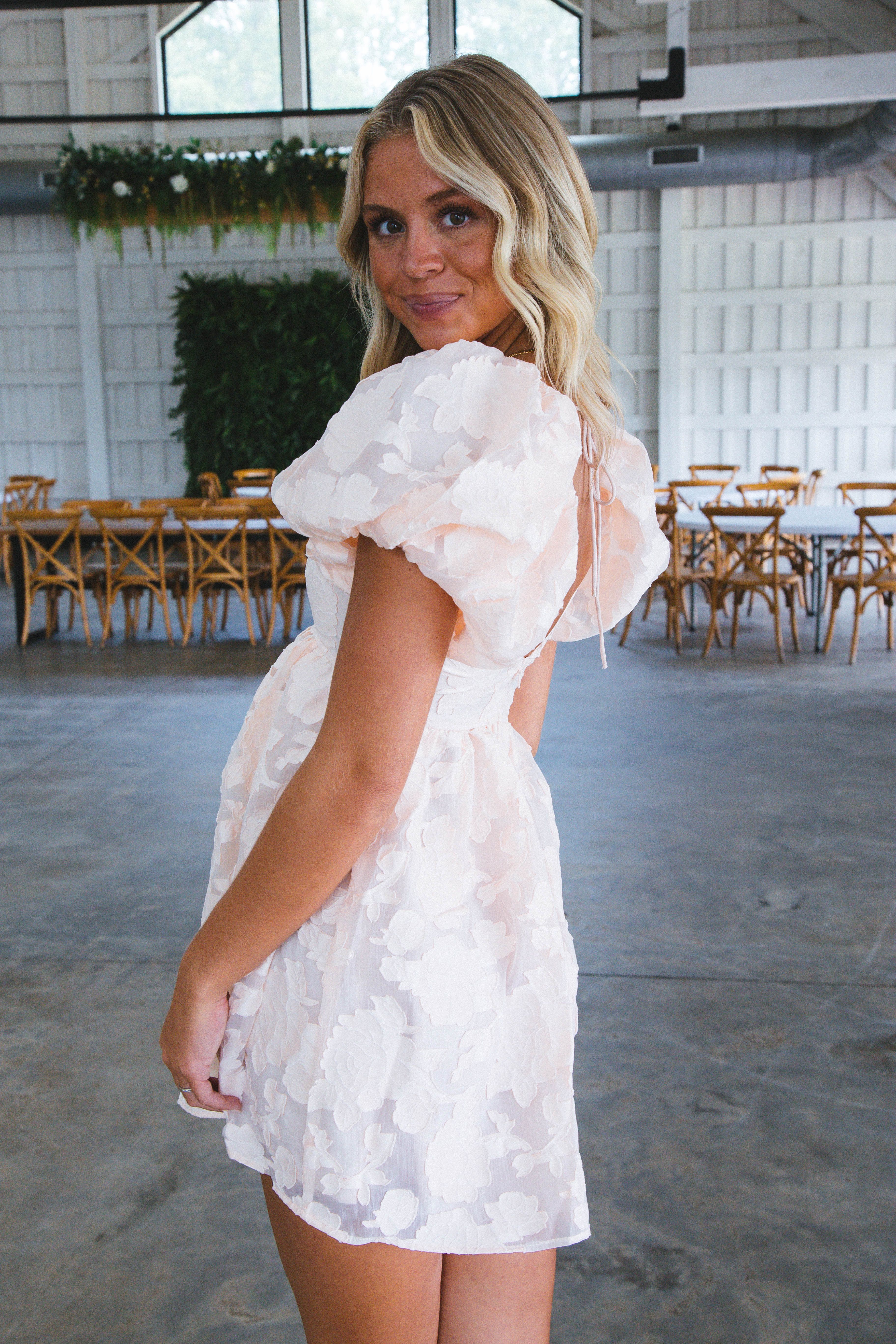 Florence Floral Mini Dress, Blush sold by North & Main Clothing Company product image thumbnail 2