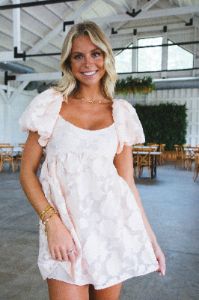 Florence Floral Mini Dress, Blush sold by North & Main Clothing Company