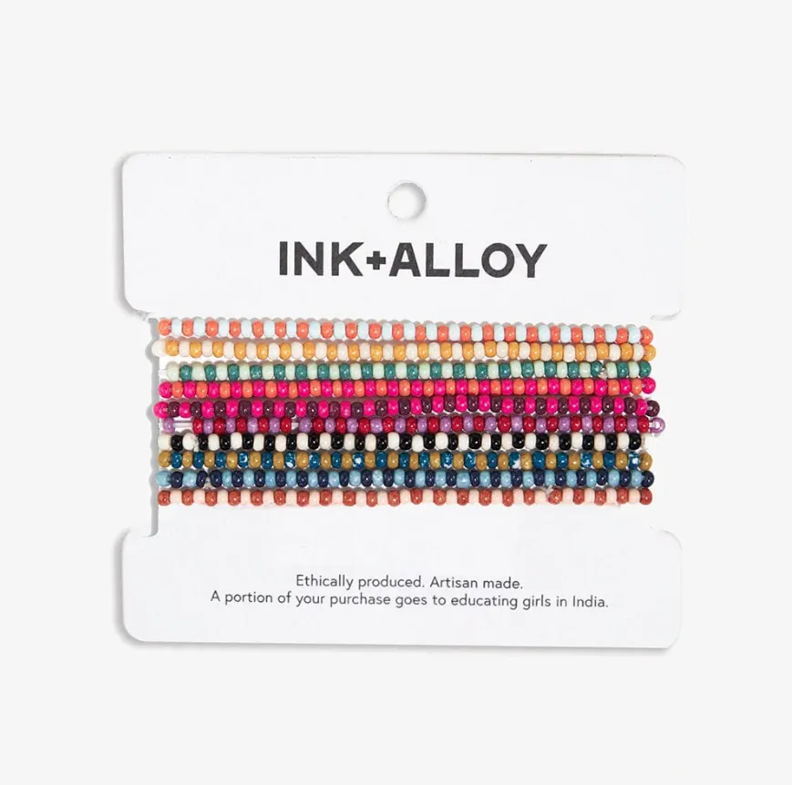 Set of 10 Two-Tone Stretch Bracelets | Ink + Alloy sold by North & Main Clothing Company
