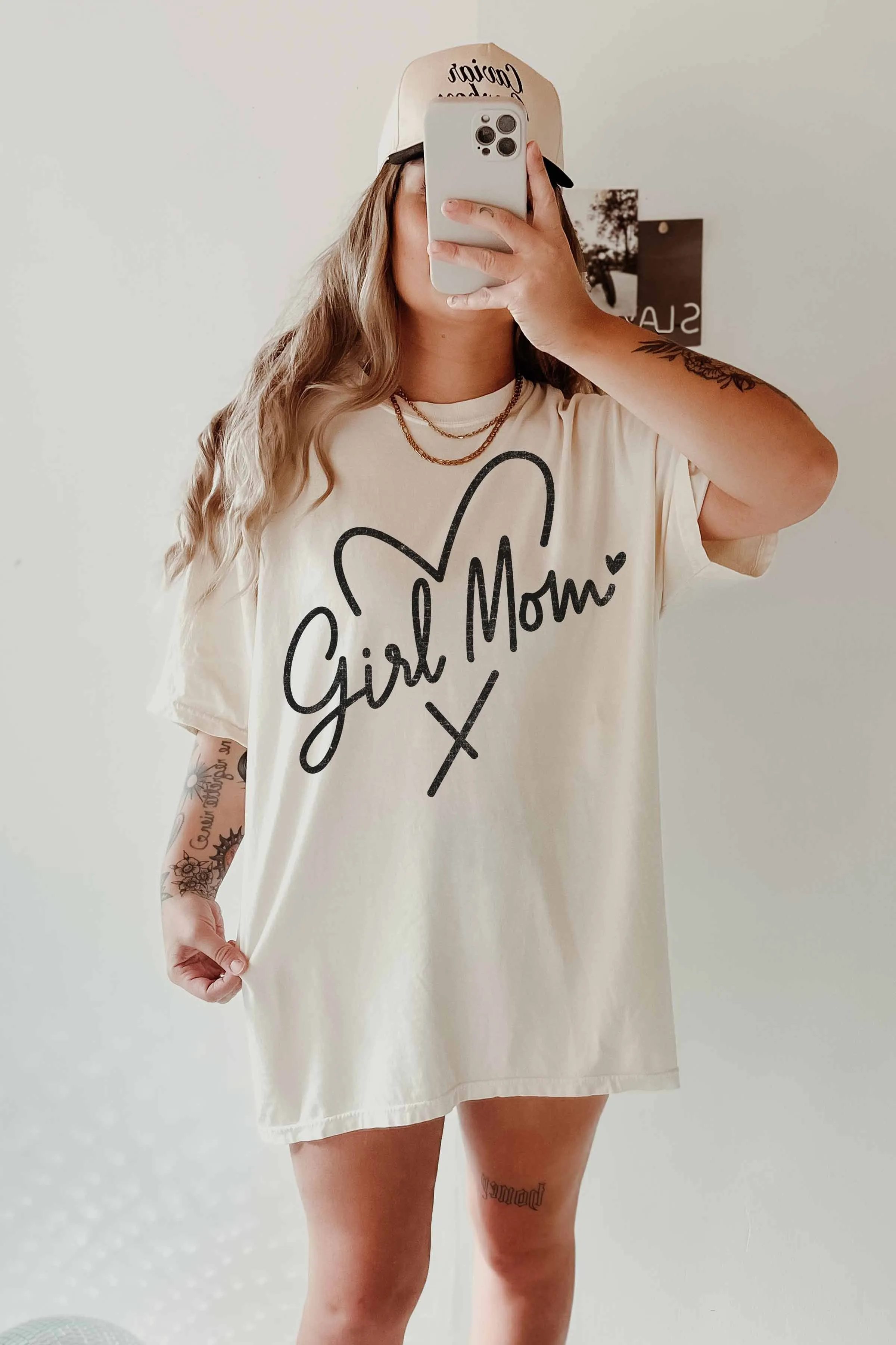 Girl Mama Graphic Tee, Ivory sold by North & Main Clothing Company product image thumbnail 3