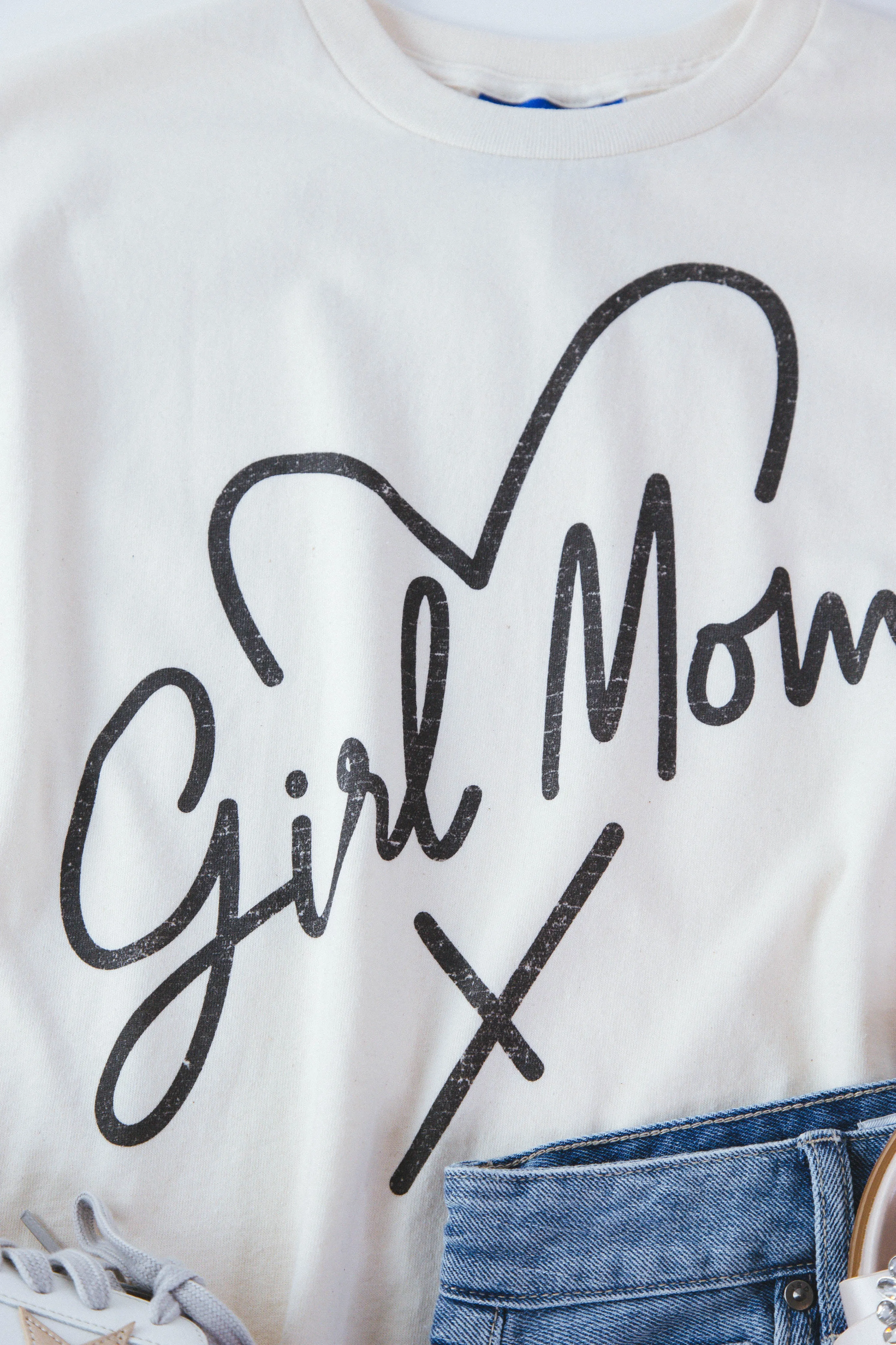 Girl Mama Graphic Tee, Ivory sold by North & Main Clothing Company product image thumbnail 2