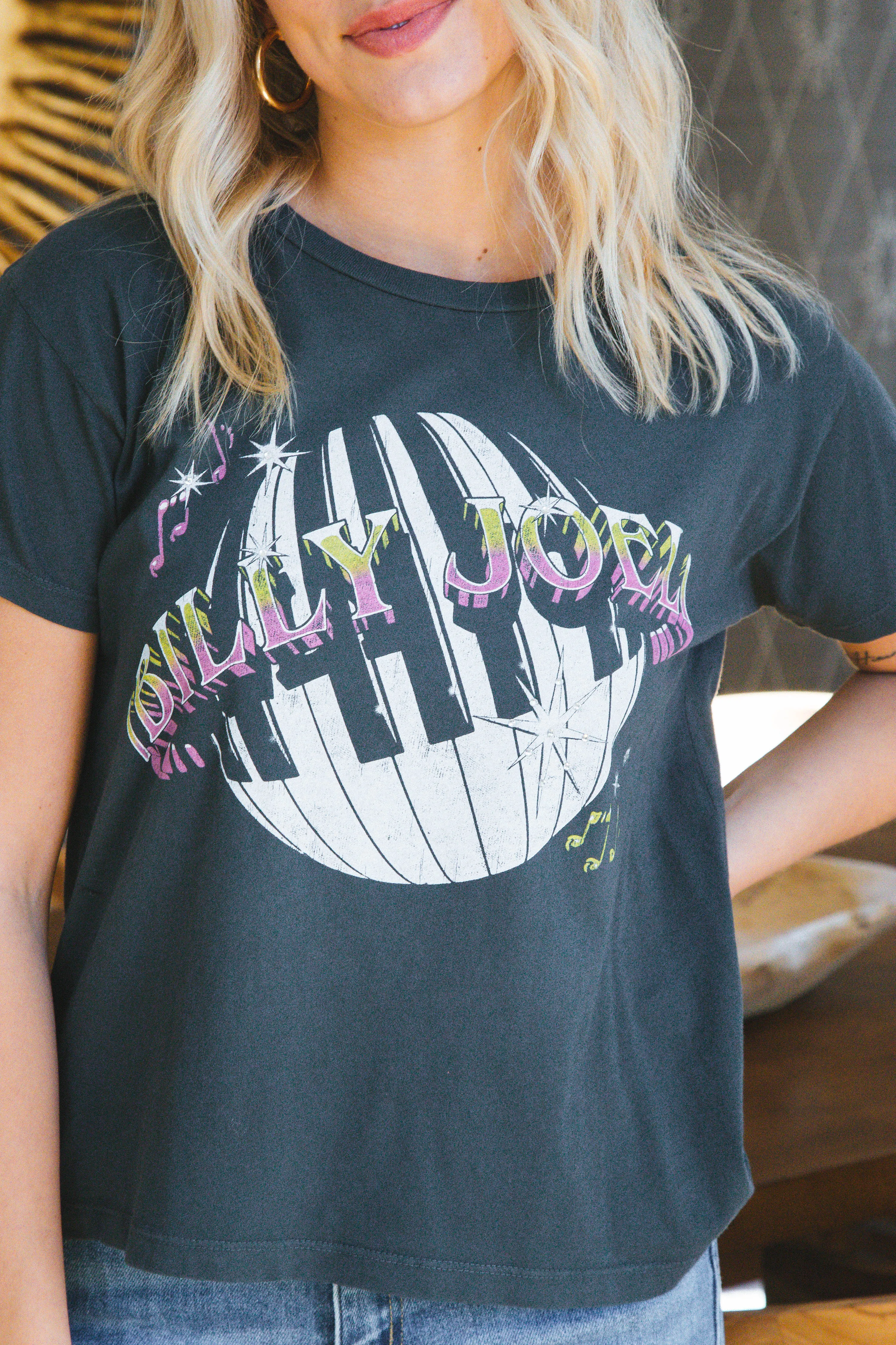 Billy Joel Planet Billy Solo Tee, Vintage Black | Daydreamer sold by North & Main Clothing Company product image thumbnail 4