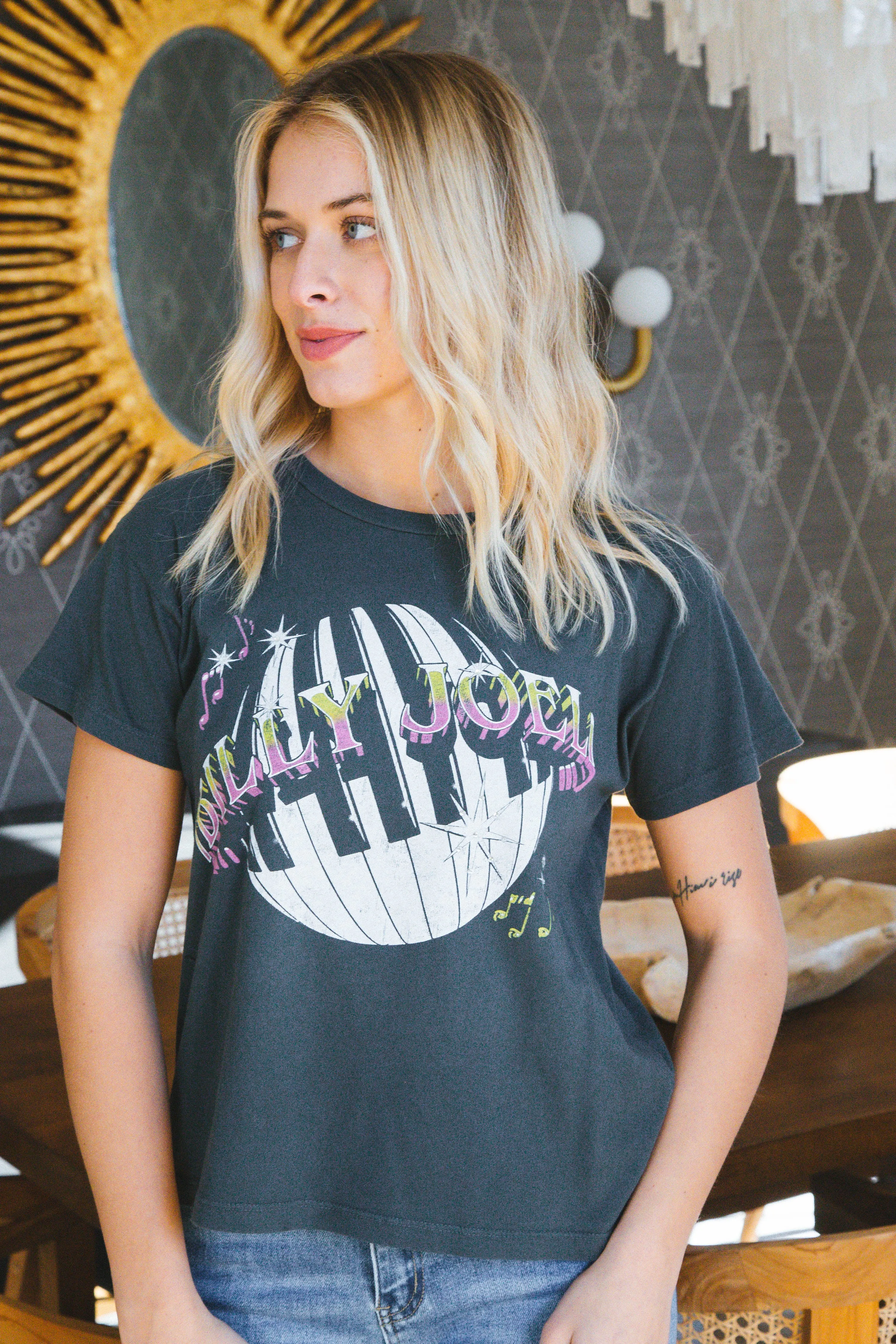 Billy Joel Planet Billy Solo Tee, Vintage Black | Daydreamer sold by North & Main Clothing Company product image thumbnail 2