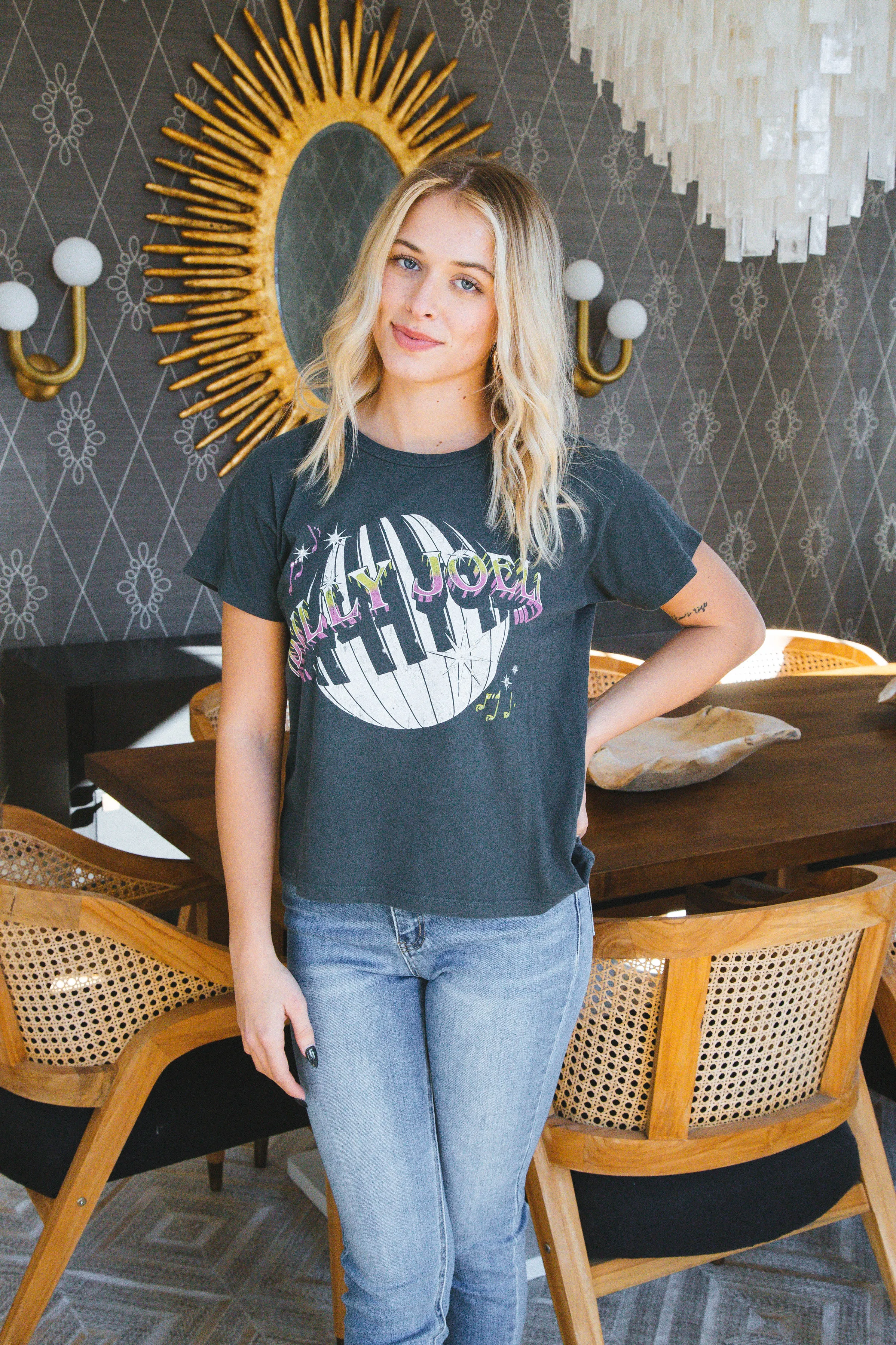 Billy Joel Planet Billy Solo Tee, Vintage Black | Daydreamer sold by North & Main Clothing Company product image thumbnail 5