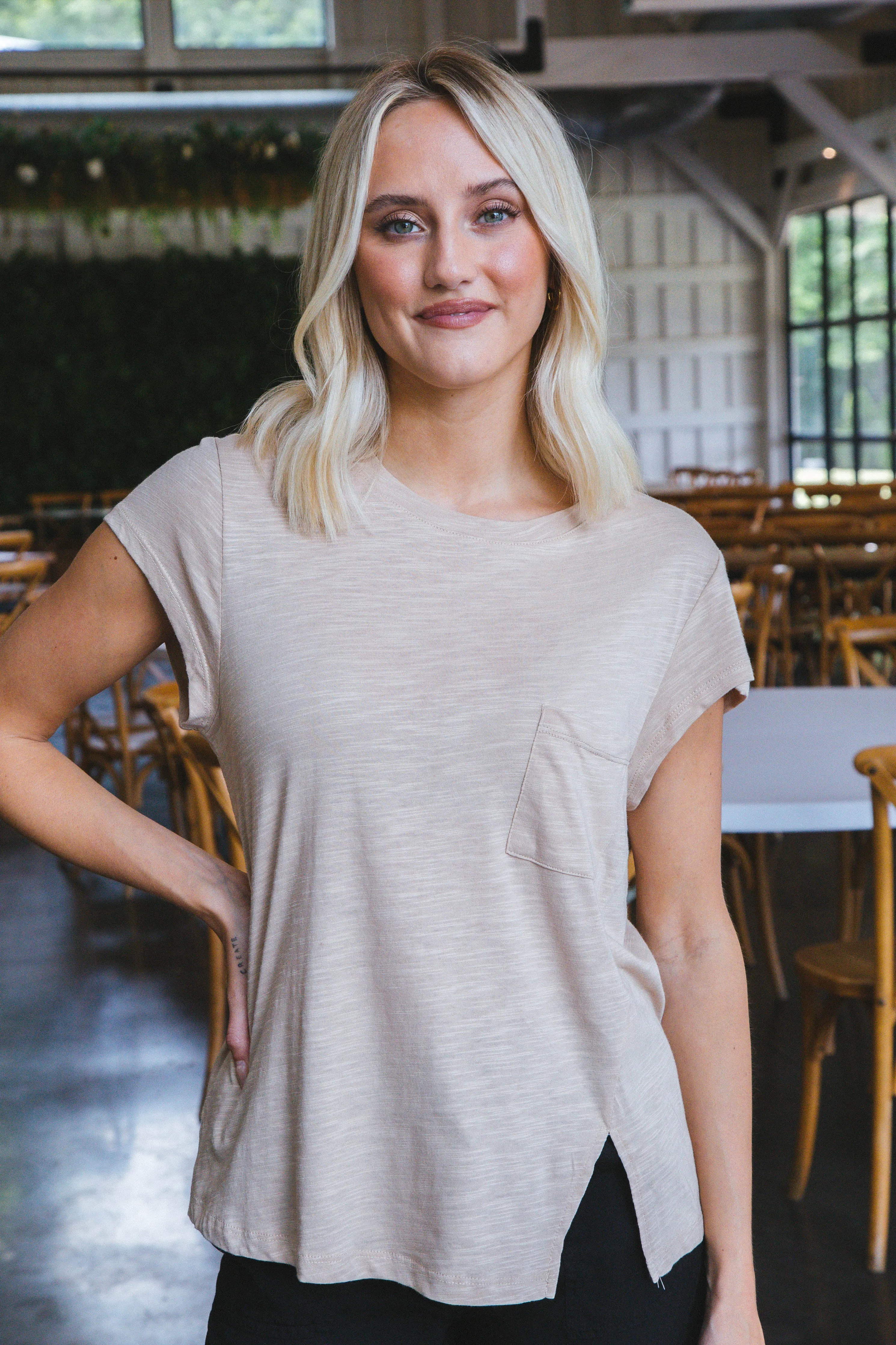 Under the Palms Tee, Sand | Sanctuary sold by North & Main Clothing Company product image thumbnail 2