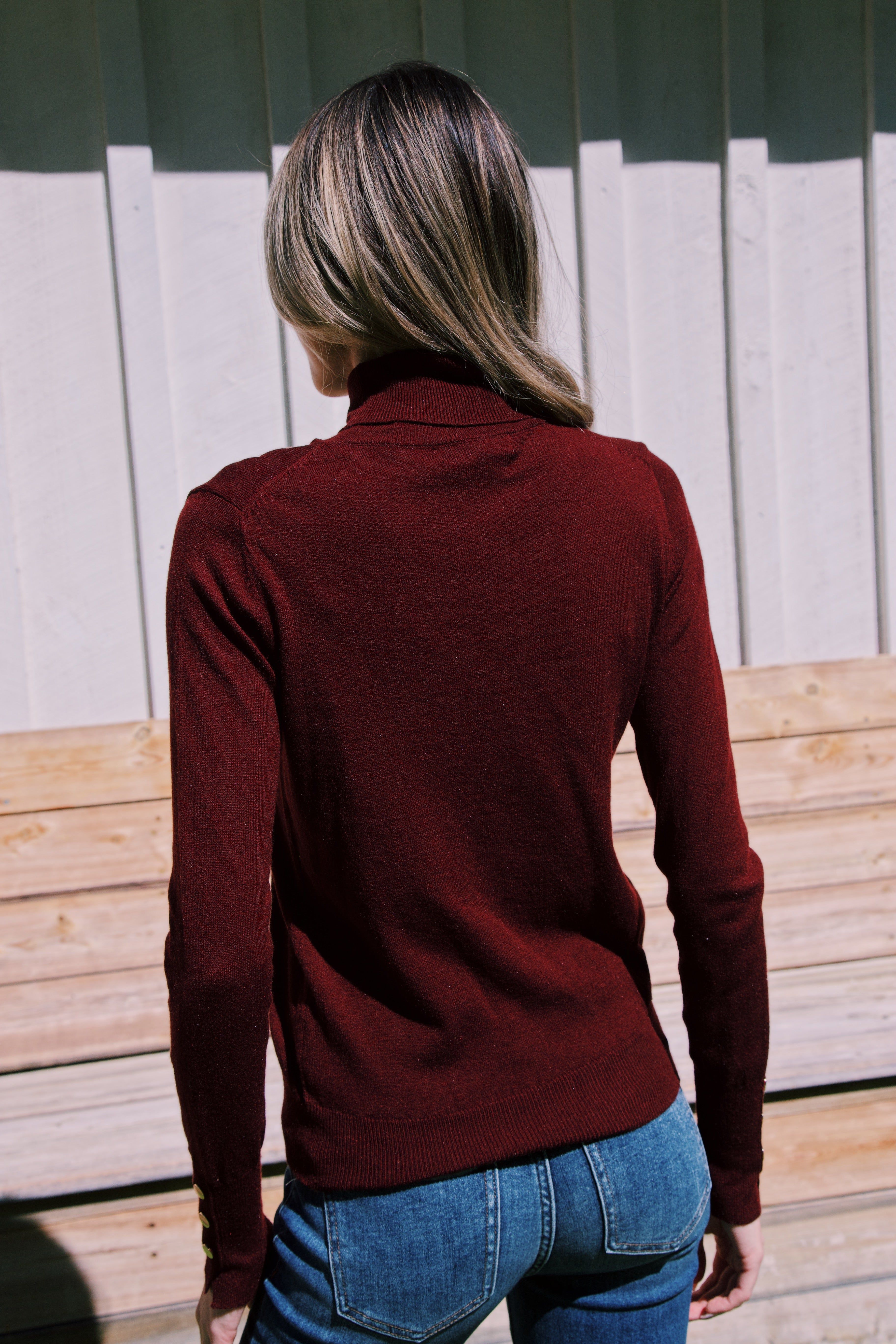 Nalah Turtleneck Sweater, Cherry Stone sold by North & Main Clothing Company product image thumbnail 6