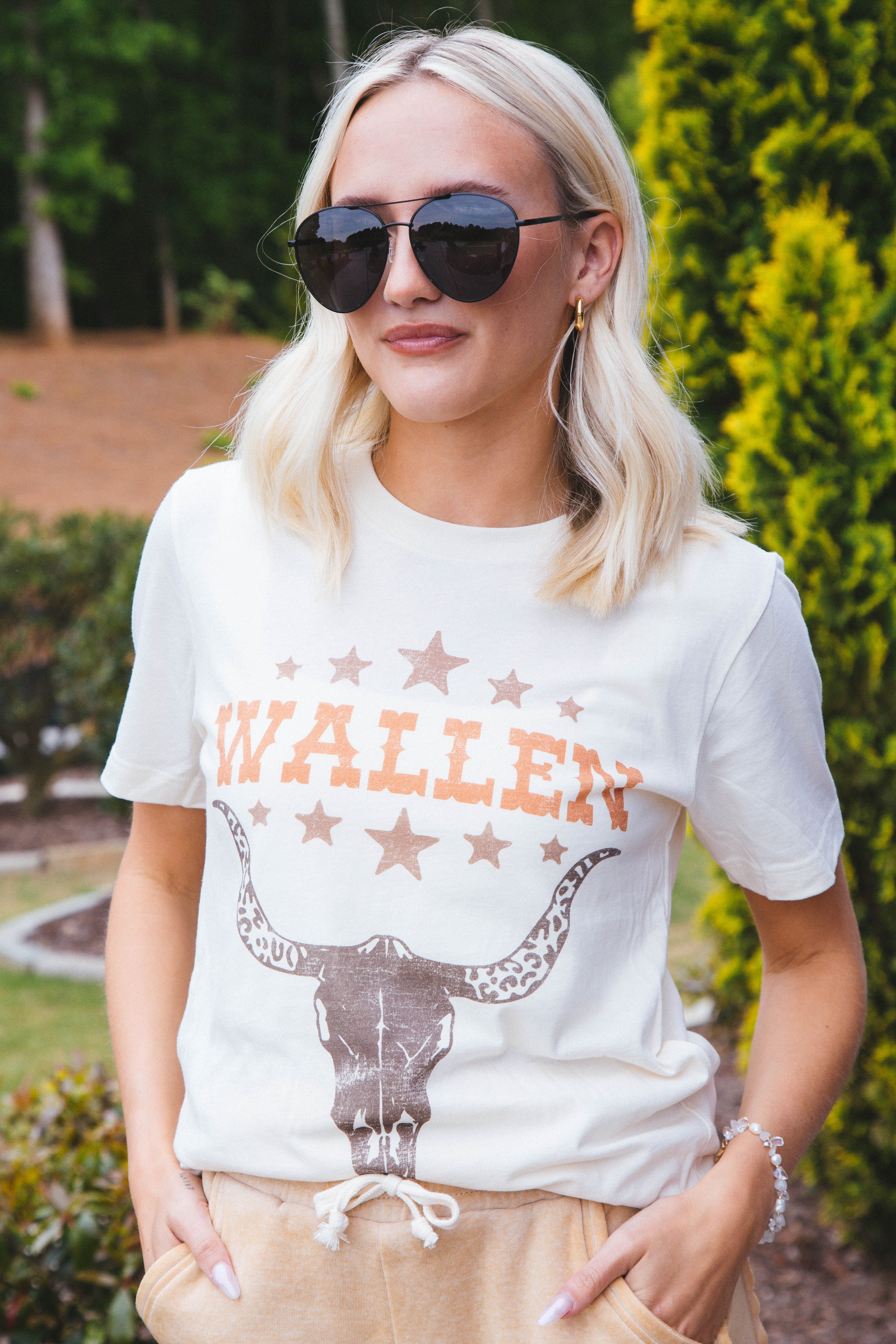 Wallen Longhorn Graphic Tee, Ivory | Extended Sizes sold by North & Main Clothing Company product image thumbnail 2
