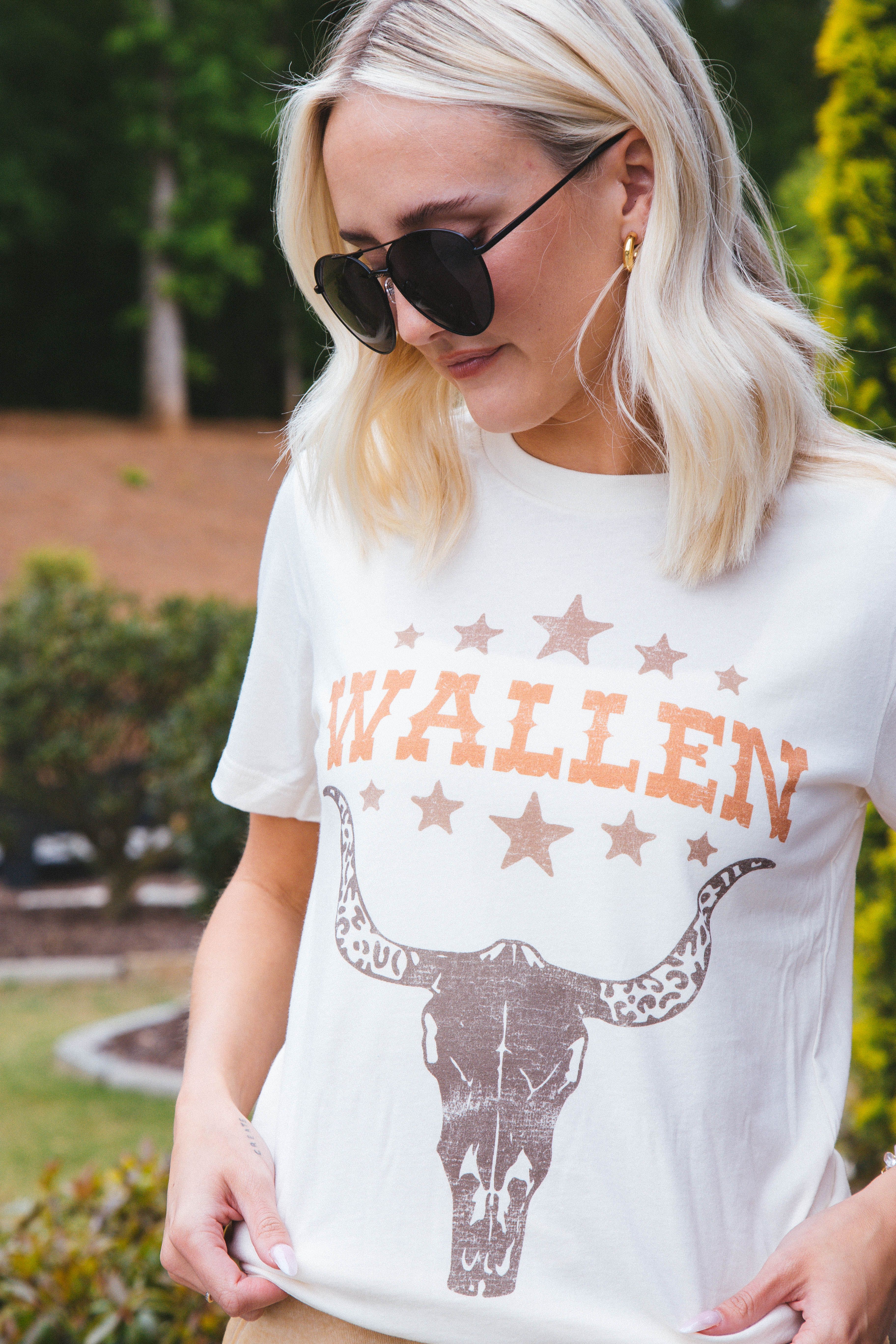 Wallen Longhorn Graphic Tee, Ivory | Extended Sizes sold by North & Main Clothing Company product image thumbnail 5