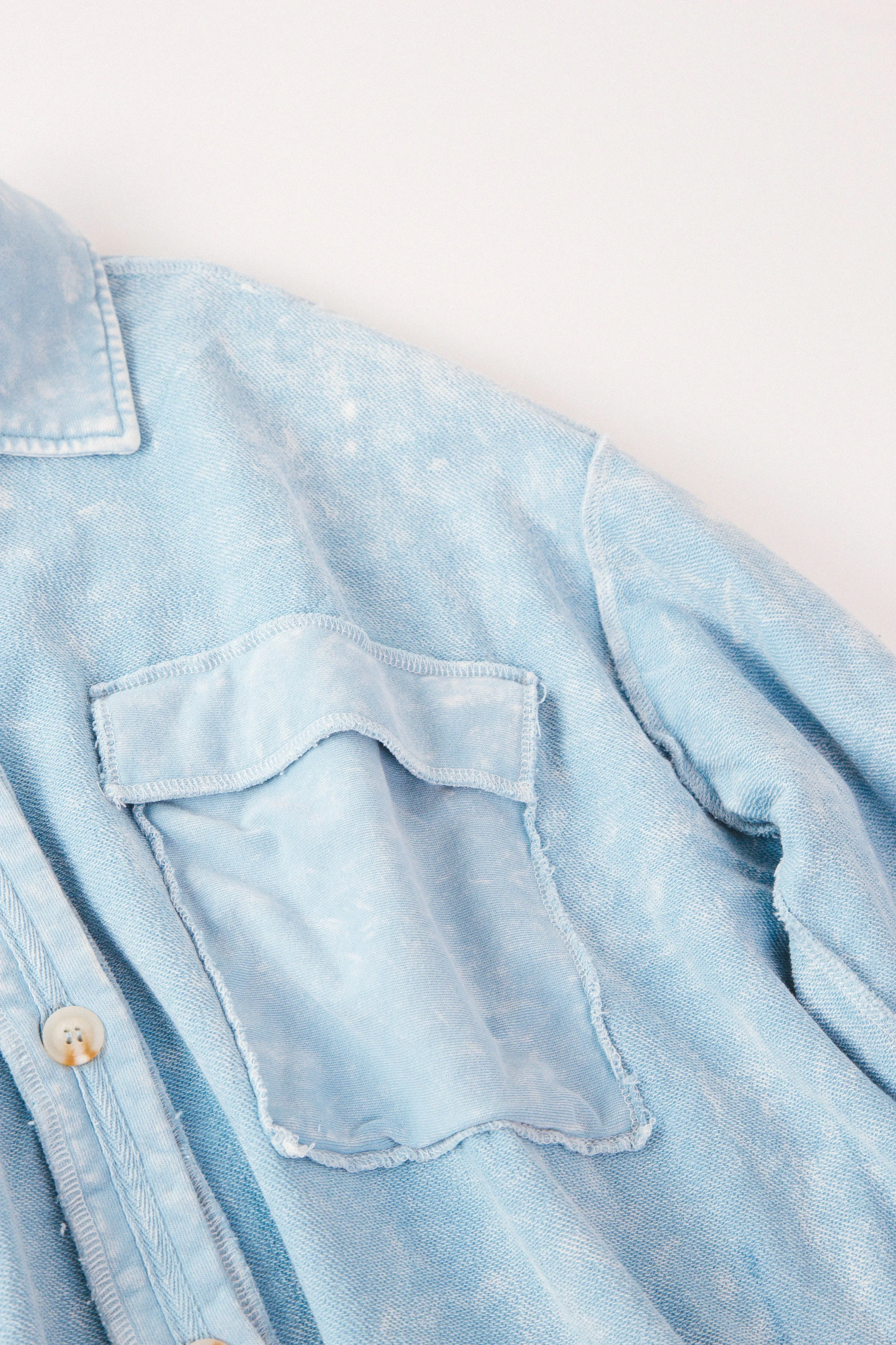 Harper Patchwork Shacket, Denim | Extended Sizes sold by North & Main Clothing Company product image thumbnail 3