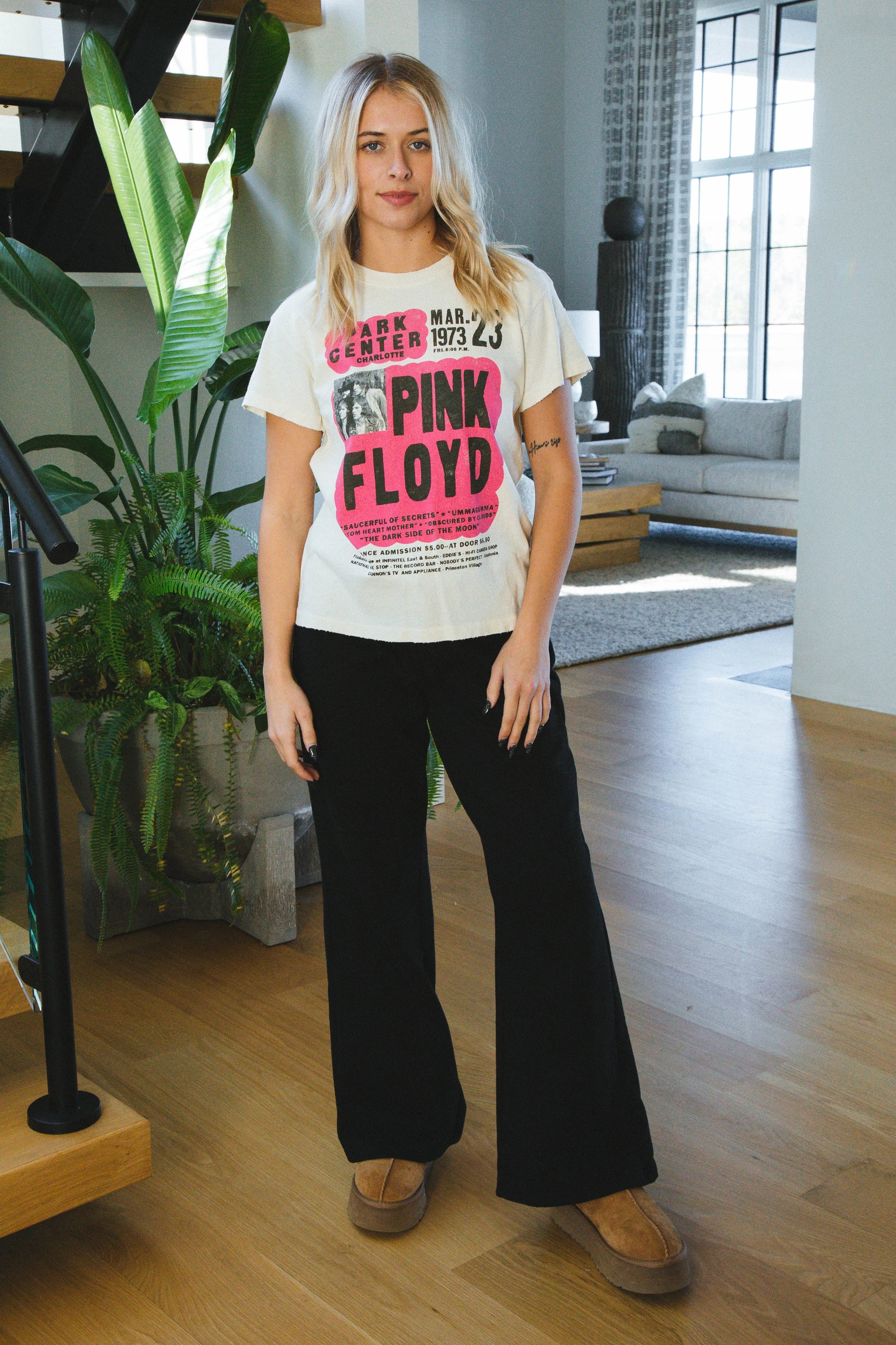Pink Floyd 1973 Flyer Tour Tee, Stone Vintage | Daydreamer sold by North & Main Clothing Company product image thumbnail 2