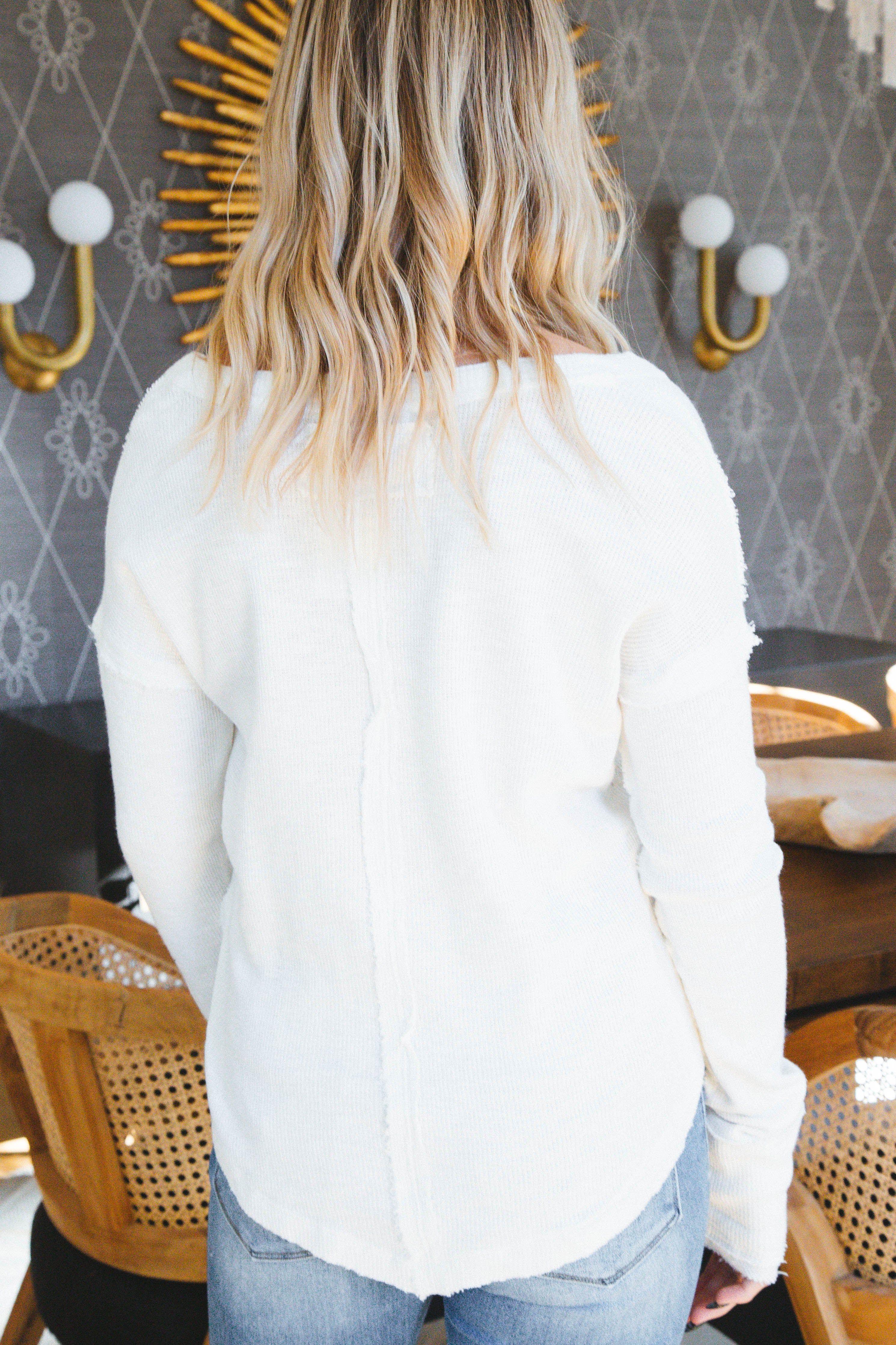 Sail Away Long Sleeve Tee, Ivory | Free People sold by North & Main Clothing Company product image thumbnail 5