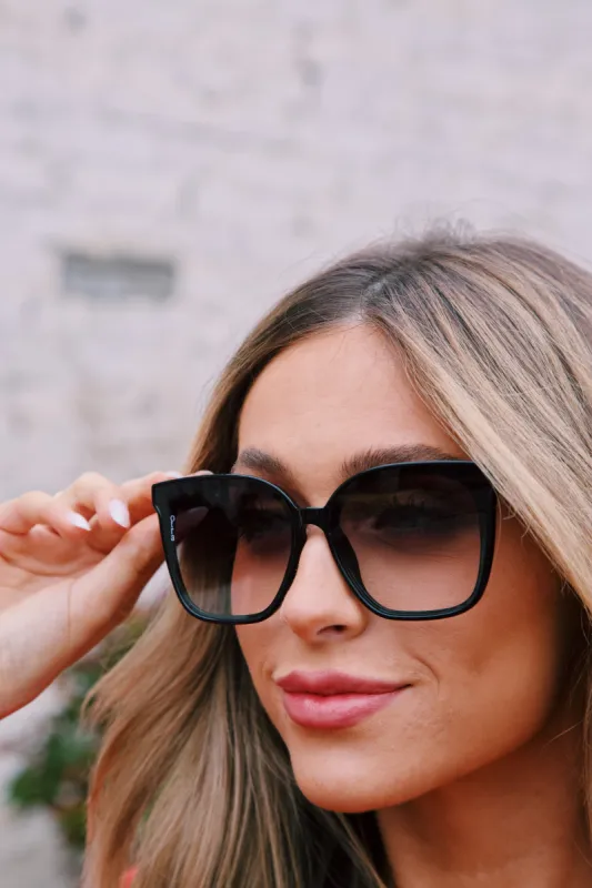 Betty Sunglasses, Black/Smoke Fade | Otra sold by North & Main Clothing Company