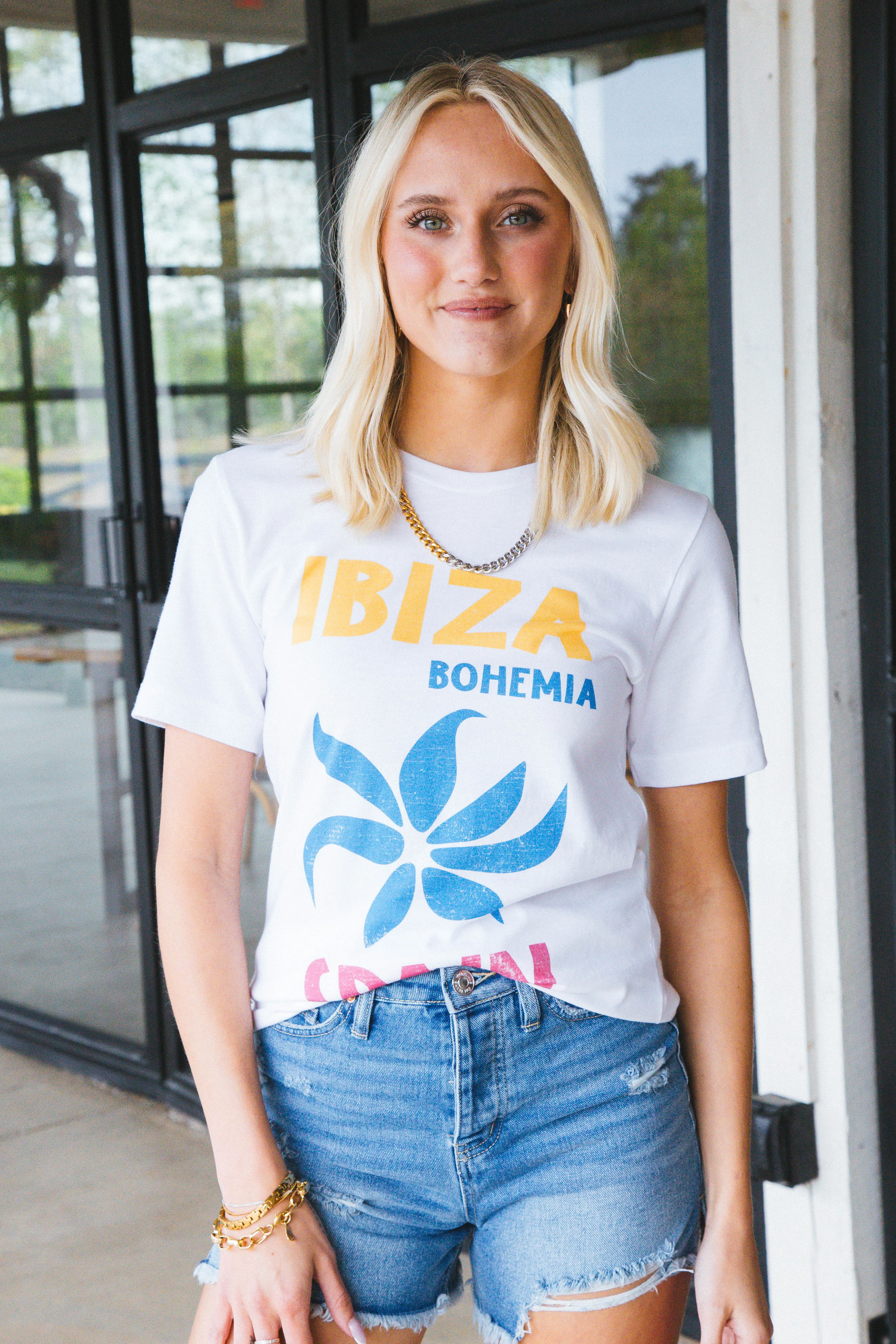 Ibiza Spain Graphic Tee, White sold by North & Main Clothing Company product image thumbnail 5