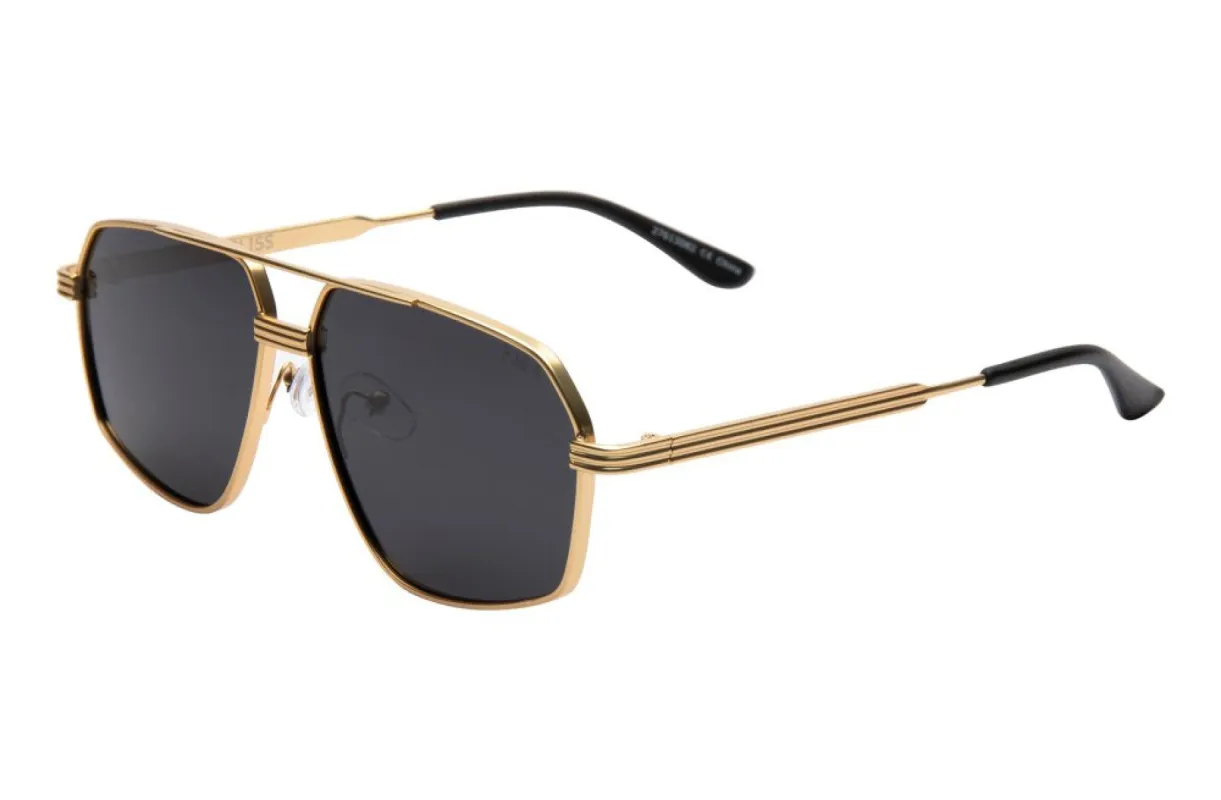 Bliss Polarized Sunglasses, Gold/Smoke | I-SEA sold by North & Main Clothing Company