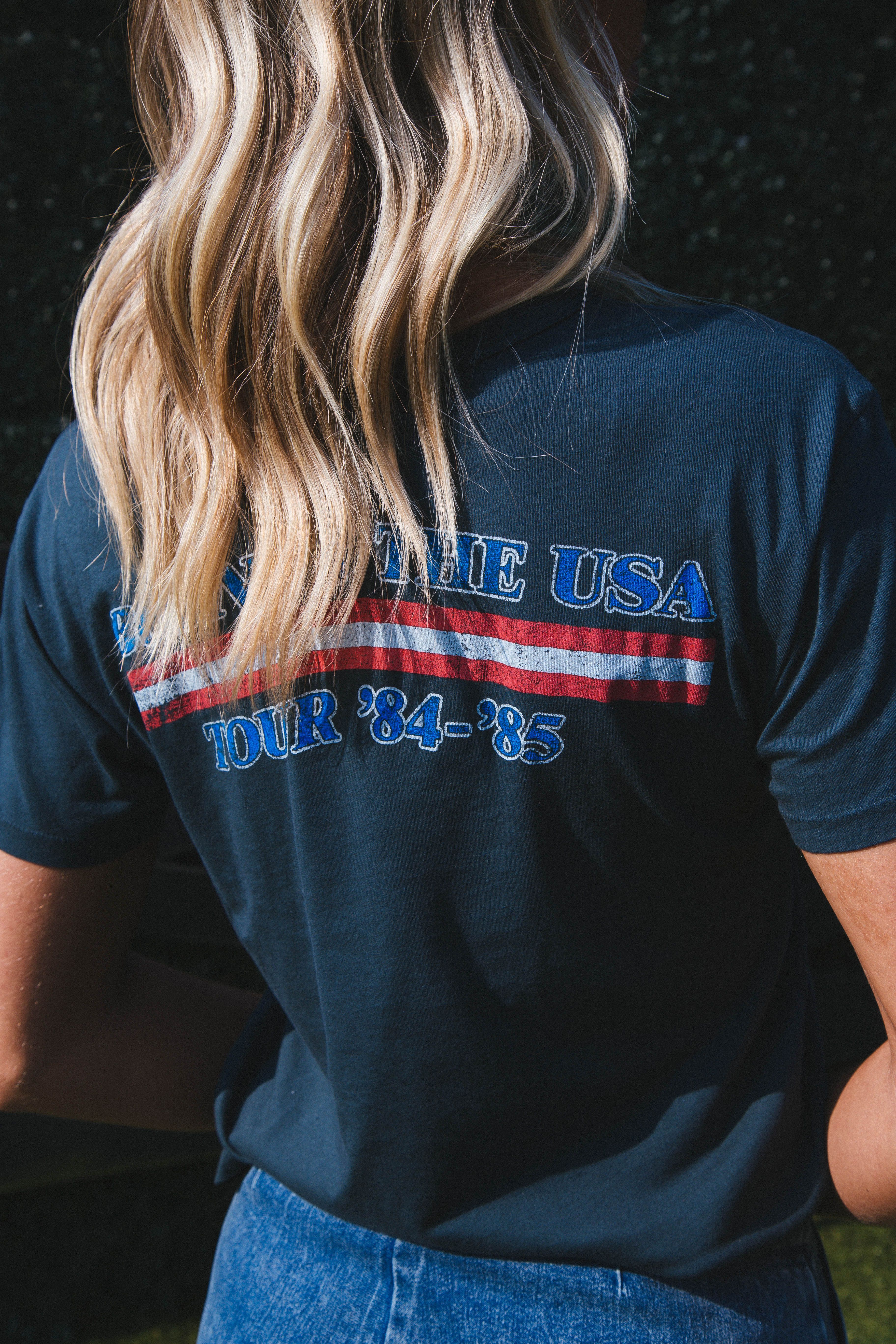 Bruce Springsteen 84-85 Tour Ringer Tour, Vintage Black | DayDreamer sold by North & Main Clothing Company product image thumbnail 3