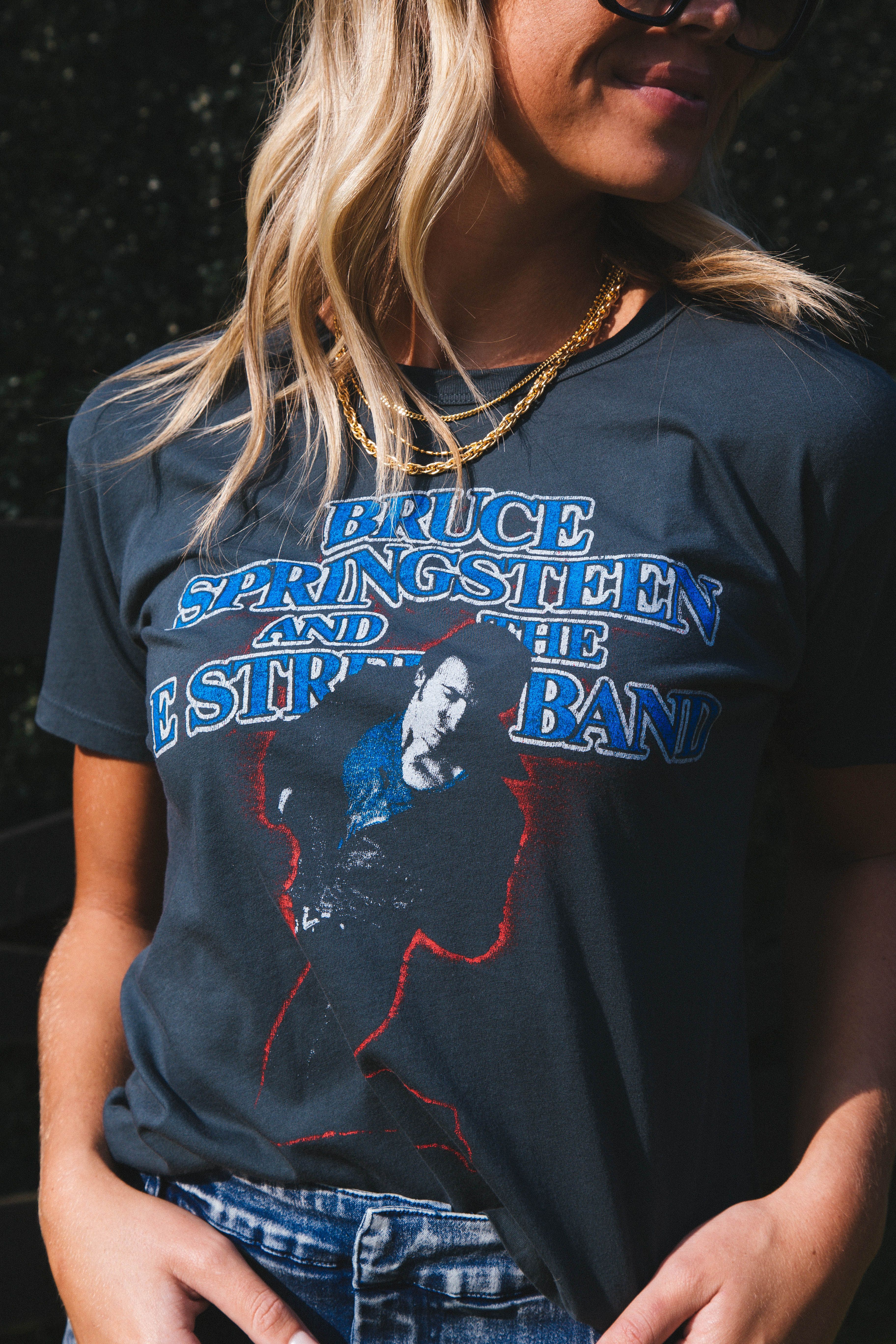 Bruce Springsteen 84-85 Tour Ringer Tour, Vintage Black | DayDreamer sold by North & Main Clothing Company product image thumbnail 2