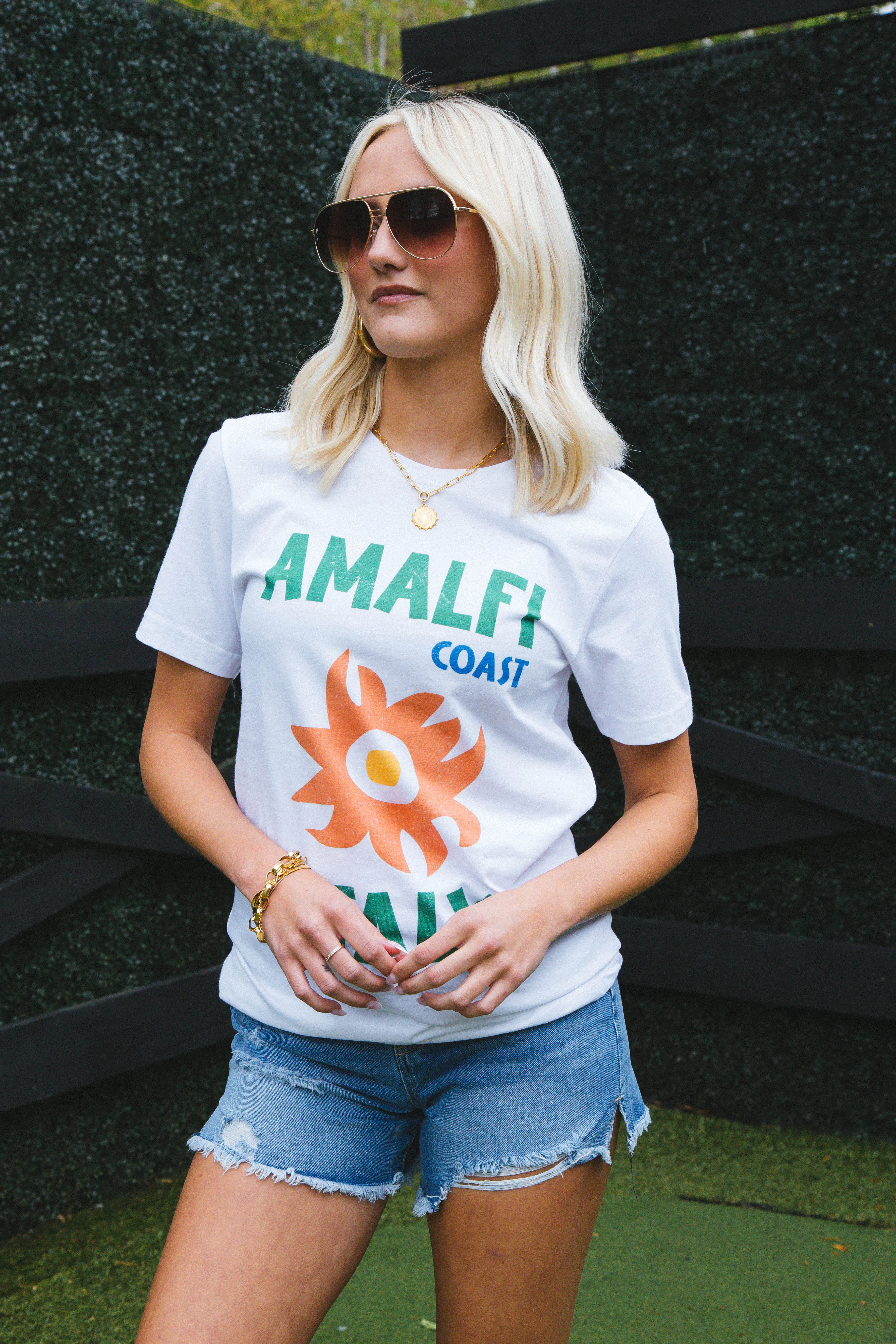 Amalfi Italy Graphic Tee, White sold by North & Main Clothing Company