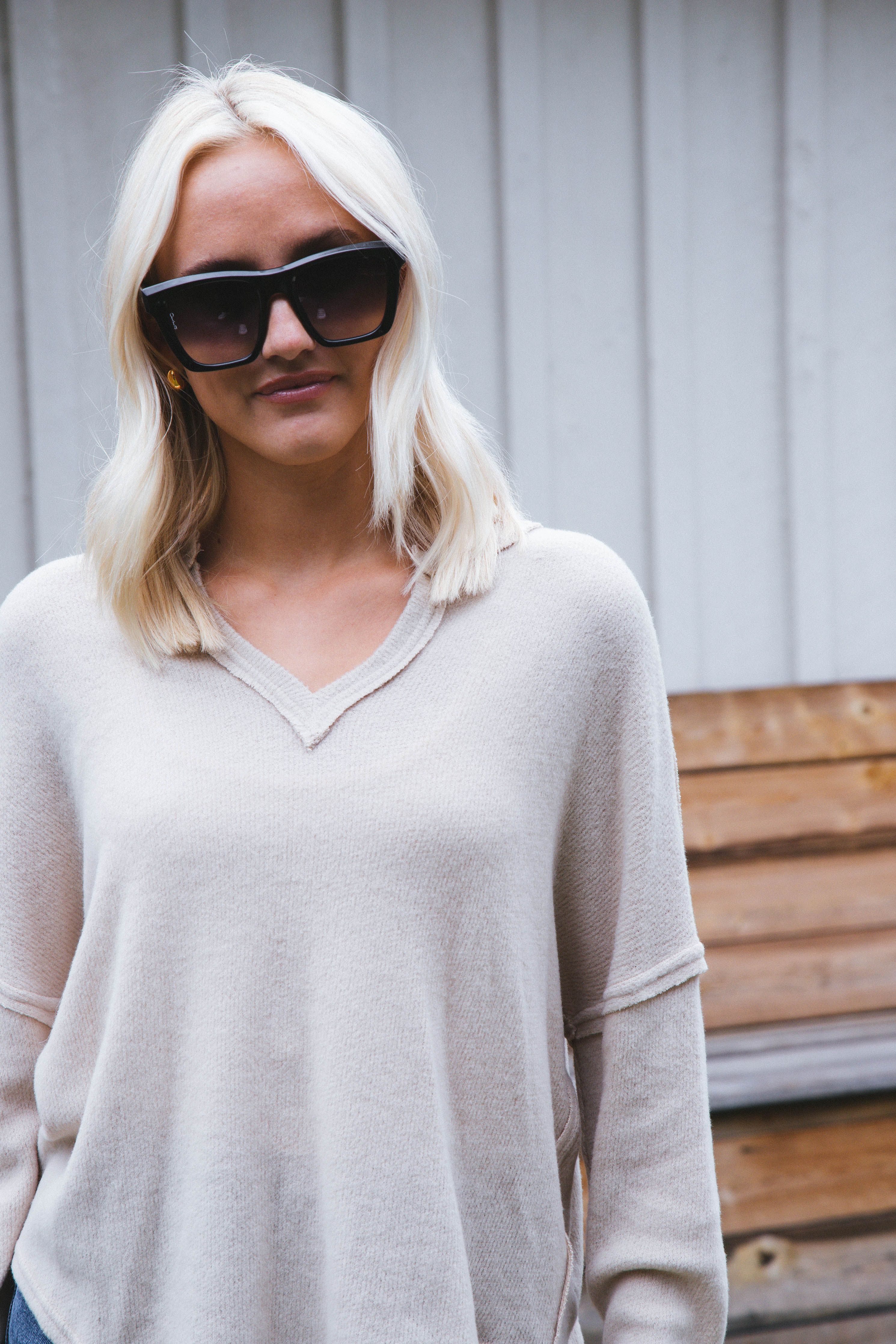 Ania Knit Top, Khaki sold by North & Main Clothing Company product image thumbnail 4