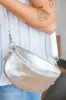 Sol Leather Belt Bag, Silver sold by North & Main Clothing Company