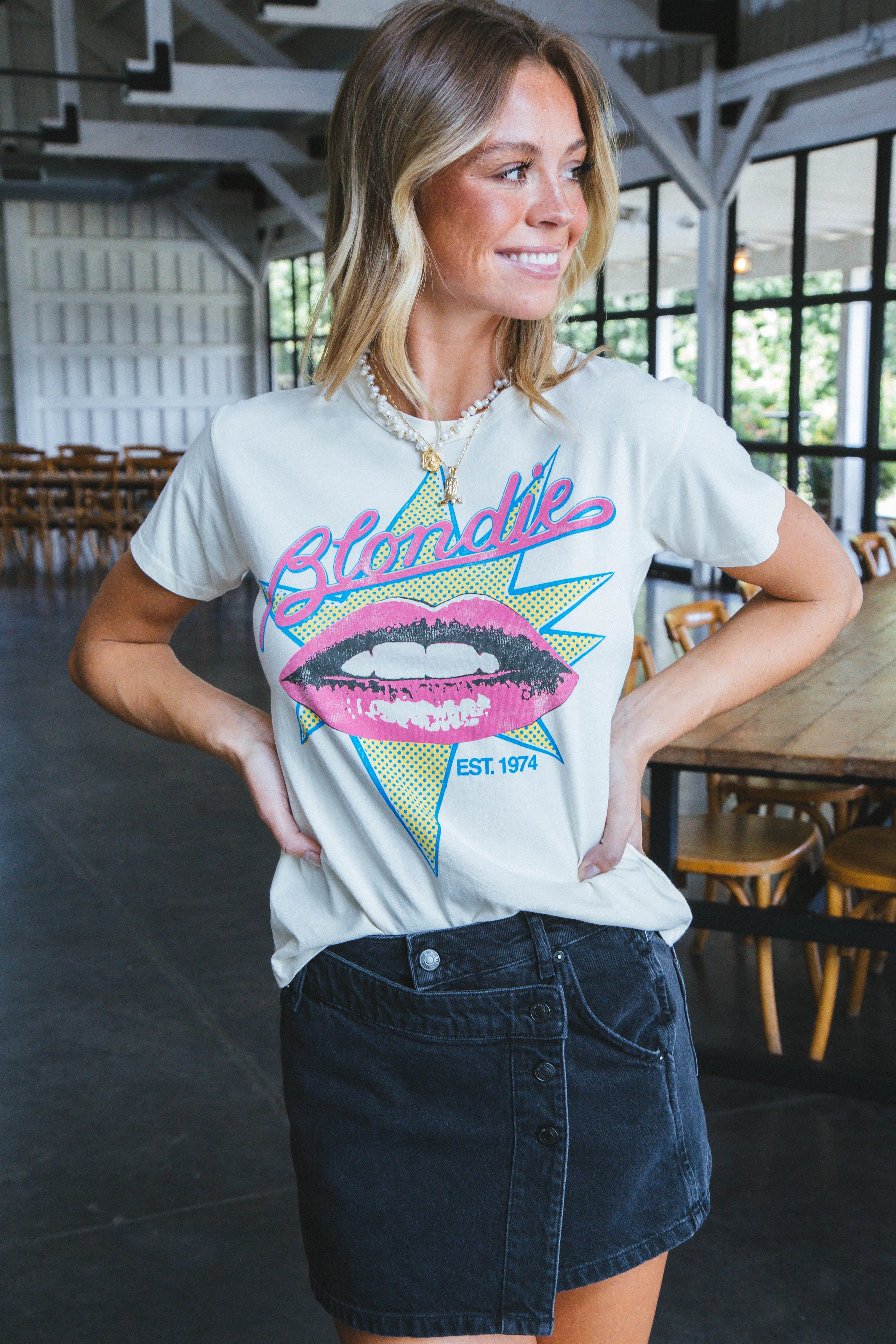 Blondie Est 1974 Solo Tee, Stone Vintage | Daydreamer sold by North & Main Clothing Company product image thumbnail 3