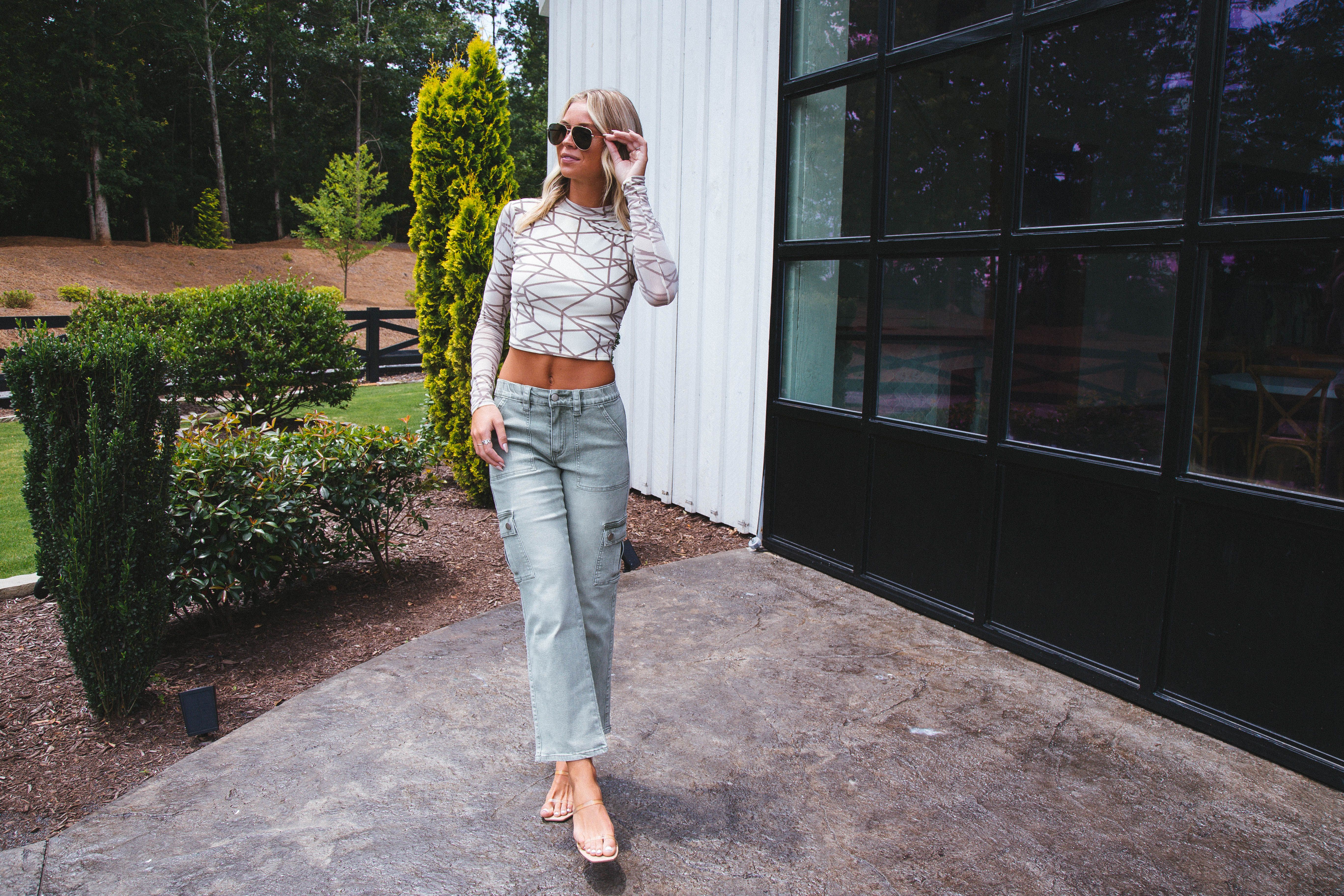 Amazingly Abstract Mesh Top, Ivory/Taupe sold by North & Main Clothing Company product image thumbnail 11