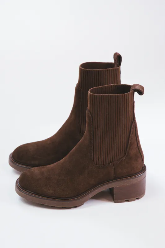 Kiley Pull On Chelsea Boot, Brown Suede | Steve Madden sold by North & Main Clothing Company