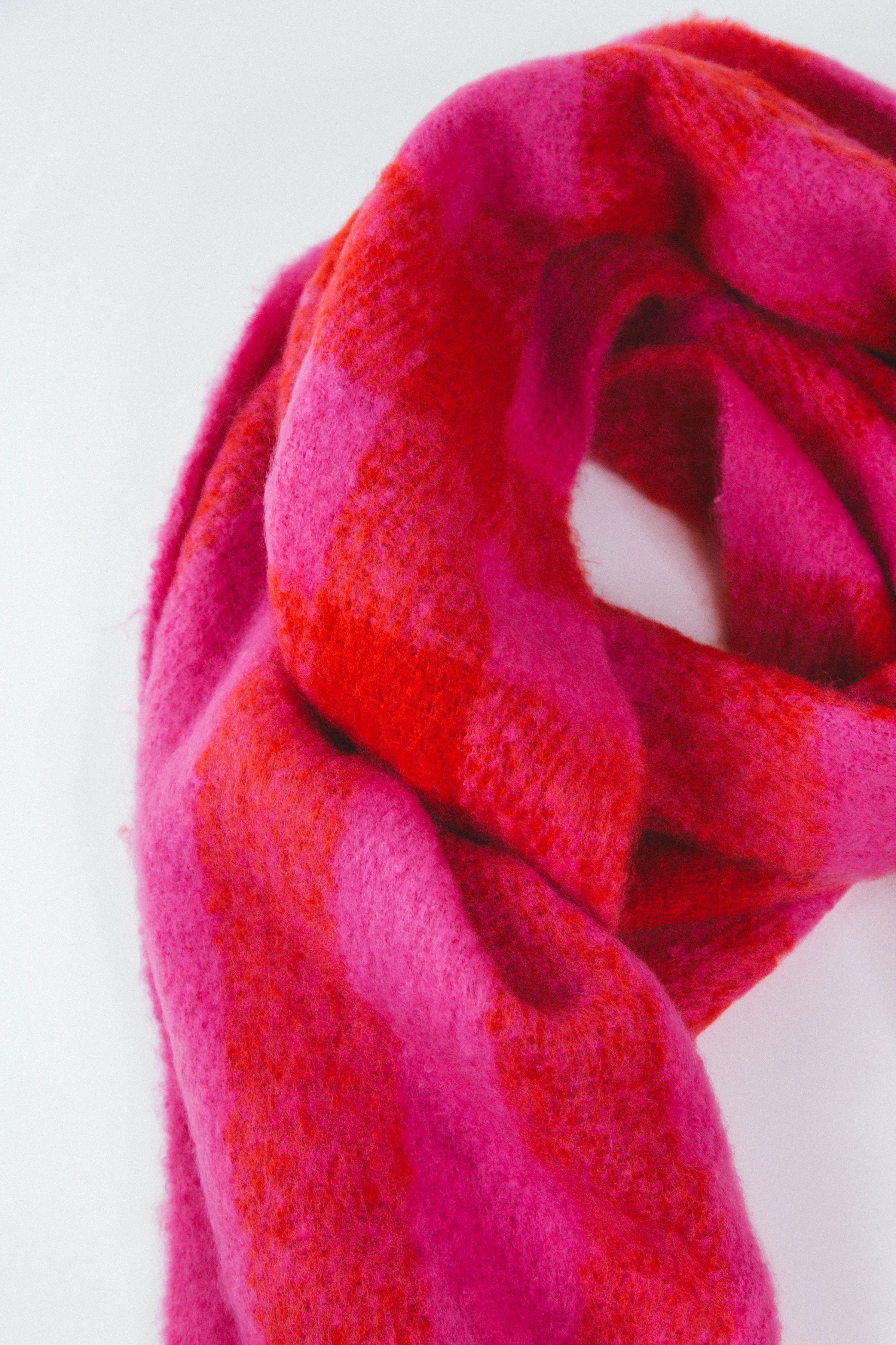 Noelle Knit Scarf, Red Pink sold by North & Main Clothing Company product image thumbnail 2