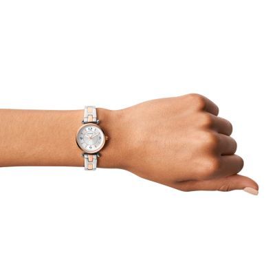 Carlie Two Tone Watch, Rose Gold/Silver | FOSSIL sold by North & Main Clothing Company product image thumbnail 2