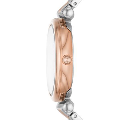 Carlie Two Tone Watch, Rose Gold/Silver | FOSSIL sold by North & Main Clothing Company product image thumbnail 4