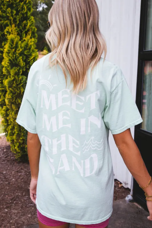 Meet Me In The Sand Graphic Tee, Paradise Lime sold by North & Main Clothing Company