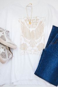 Free Bird Graphic Tee, White | Plus Size sold by North & Main Clothing Company