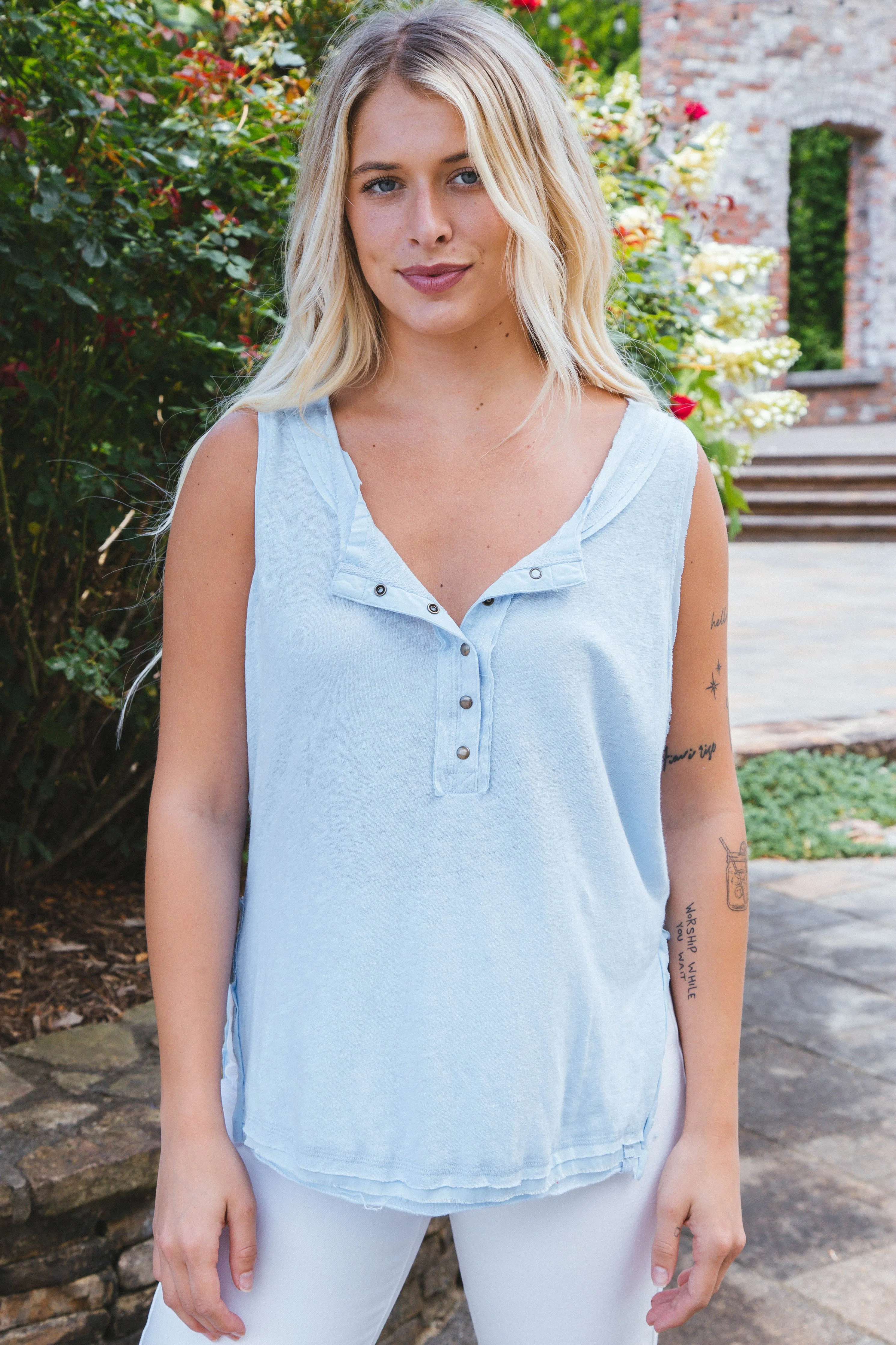 Love Language Solid Tank, Dewshine | Free People sold by North & Main Clothing Company